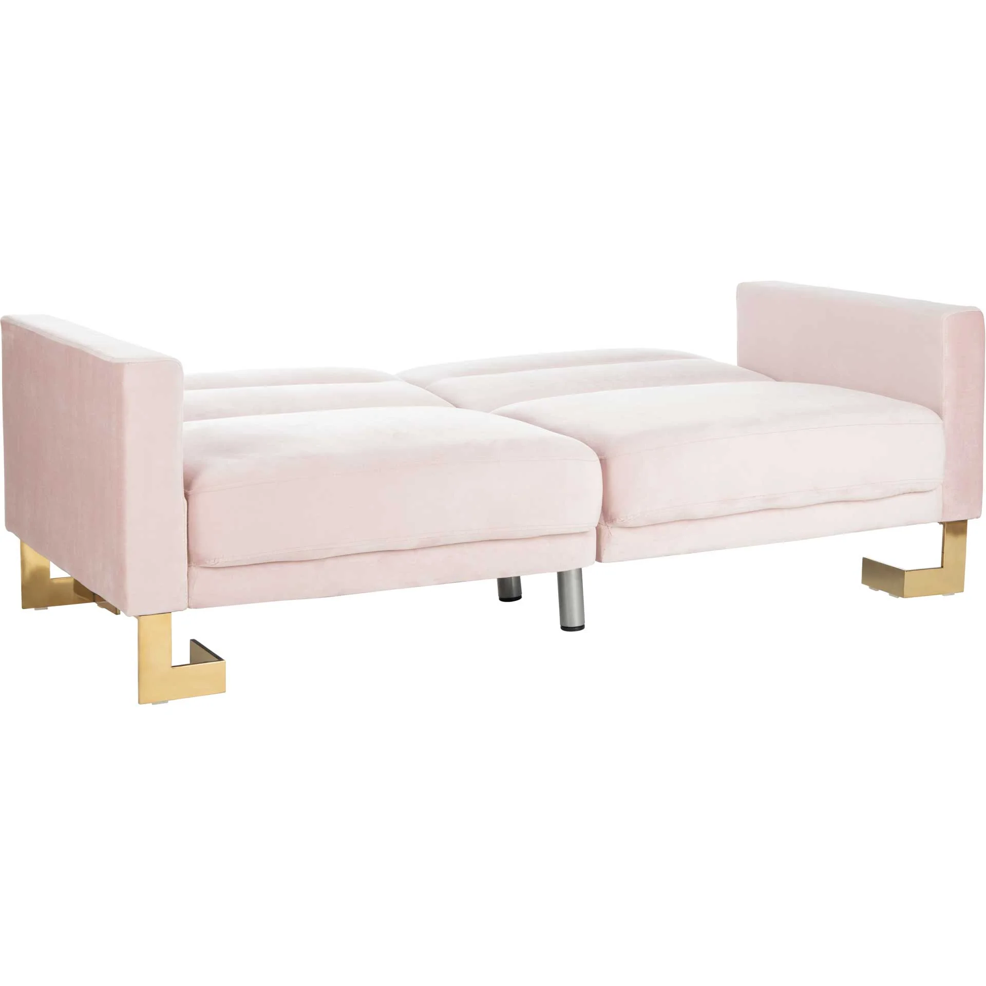 Traverse Foldable Futon Bed Blush Pink/Brass - Image 7