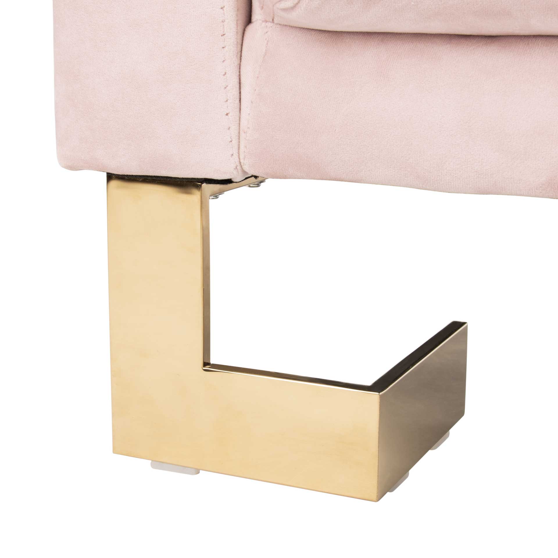 Traverse Foldable Futon Bed Blush Pink/Brass - Image 8