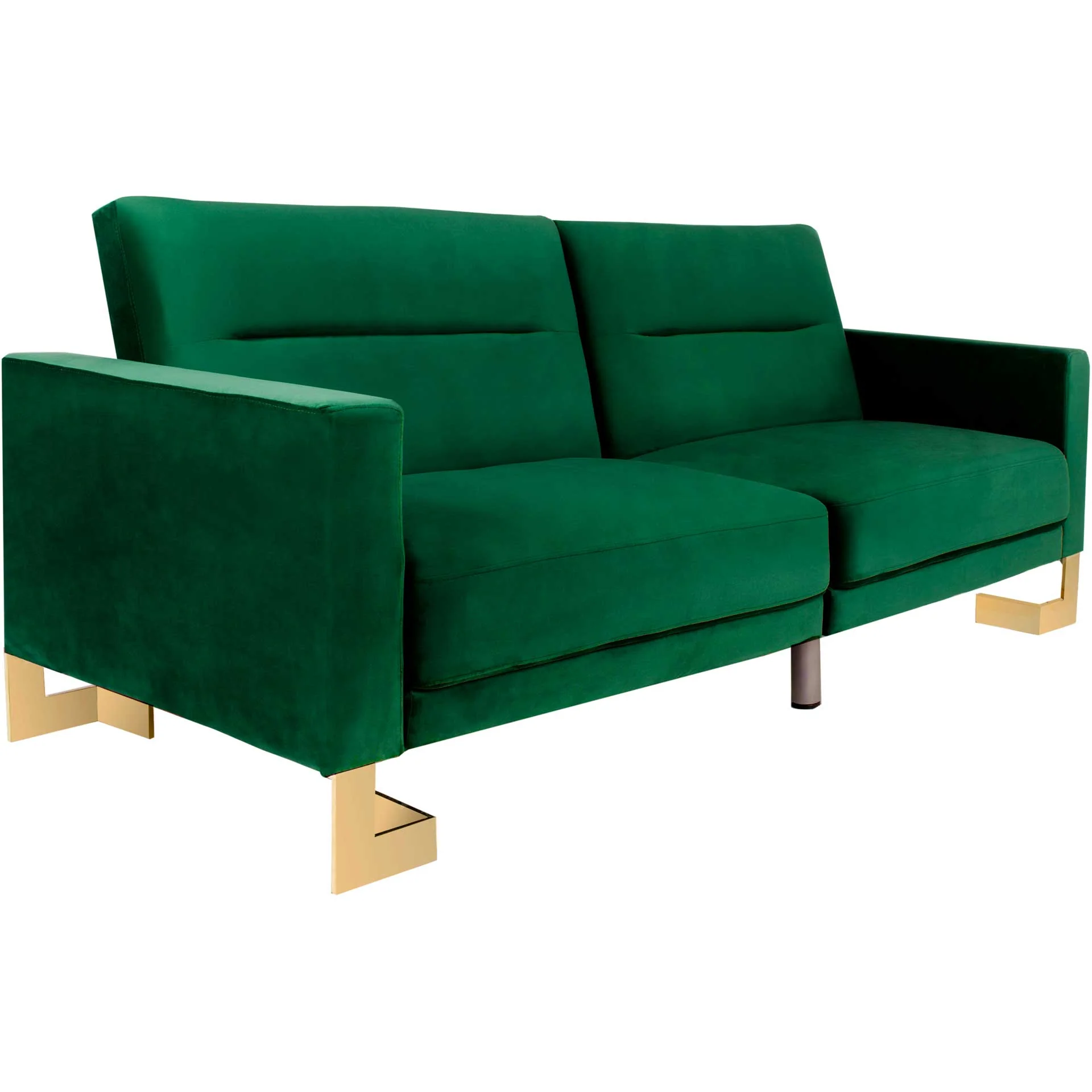 Traverse Foldable Sofa Bed Emerald Green/Brass - Image 2
