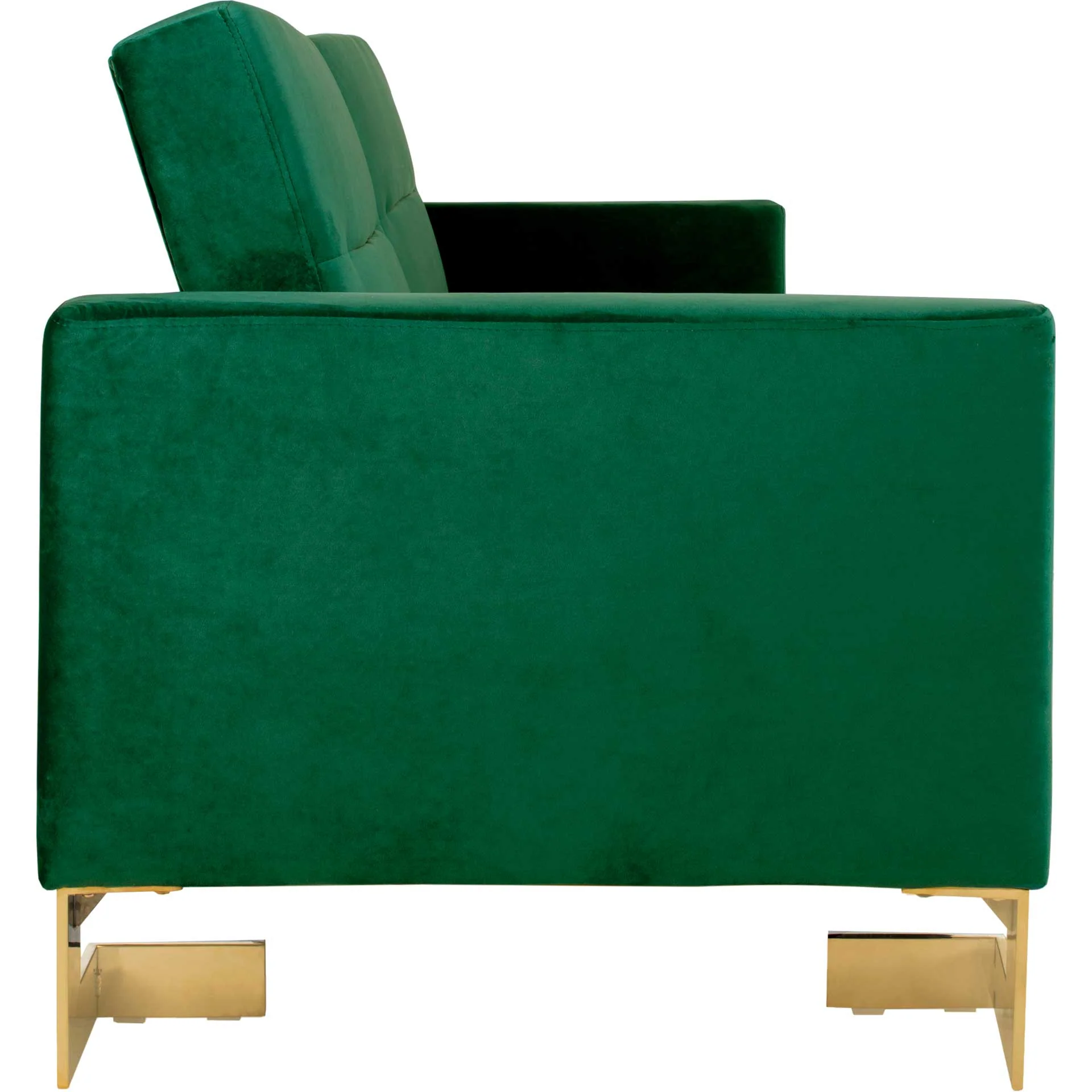 Traverse Foldable Sofa Bed Emerald Green/Brass - Image 3