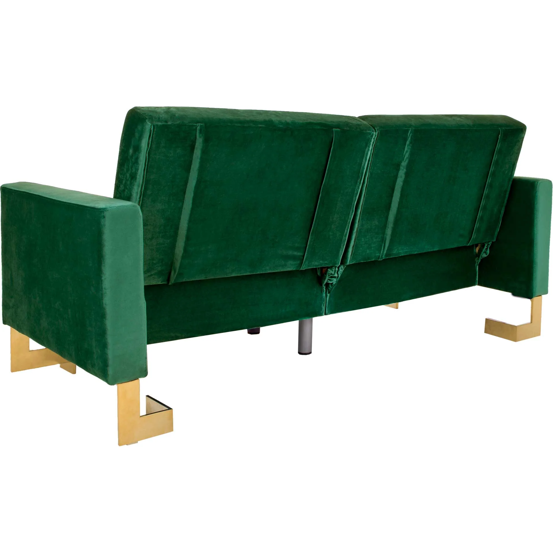 Traverse Foldable Sofa Bed Emerald Green/Brass - Image 5
