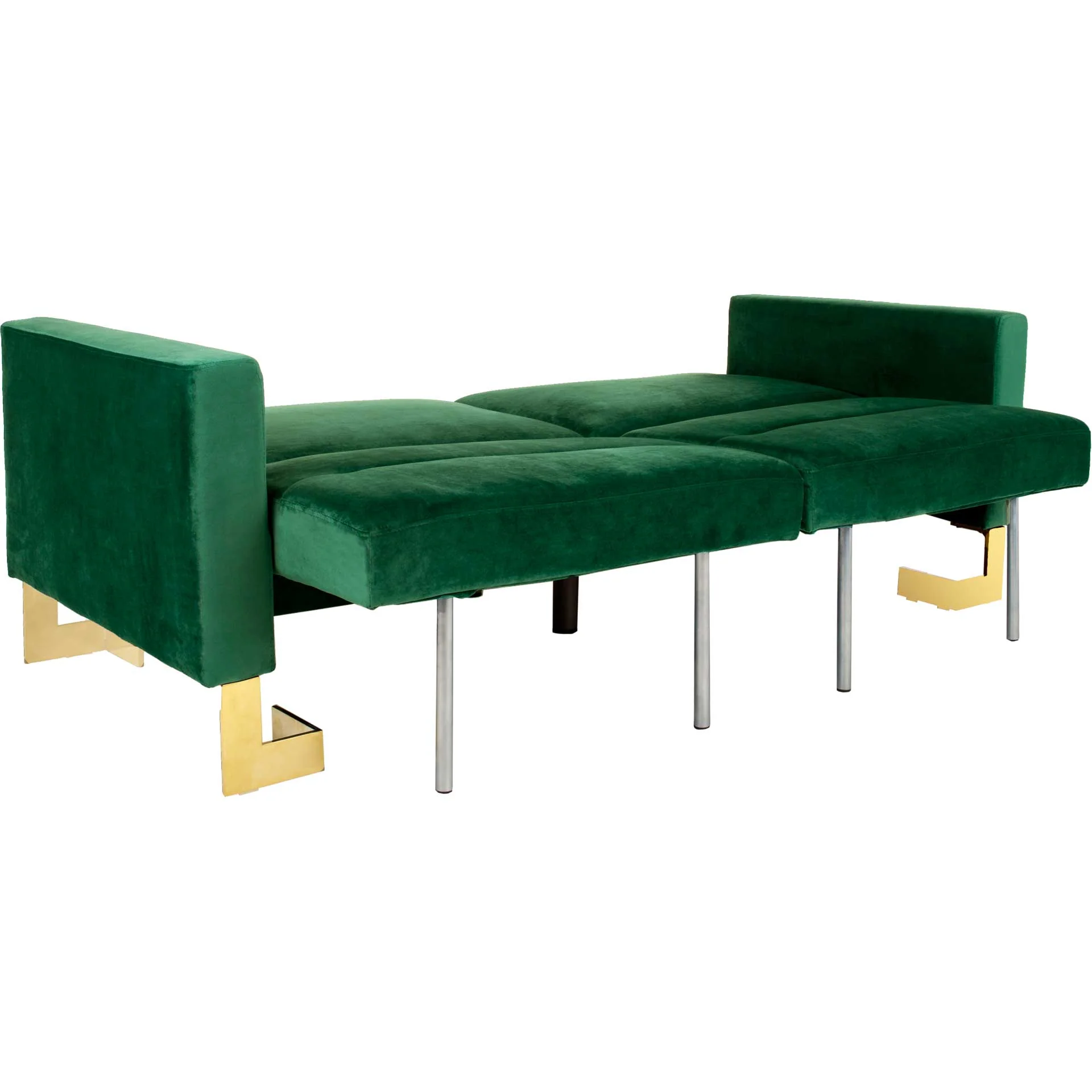 Traverse Foldable Sofa Bed Emerald Green/Brass - Image 7