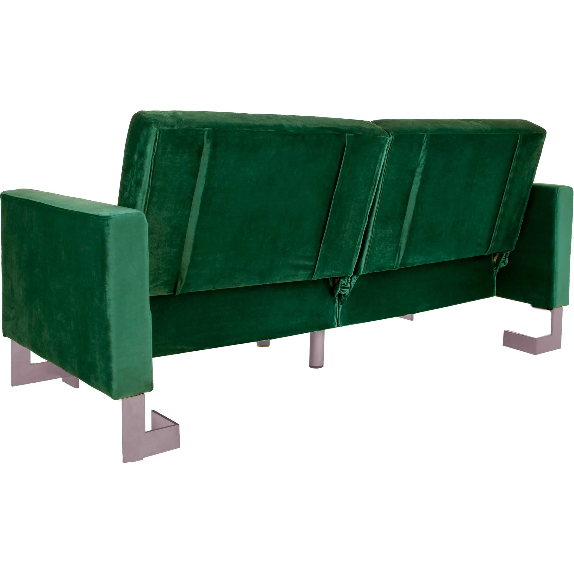 Traverse Foldable Sofa Bed Emerald Green/Silver - Image 5