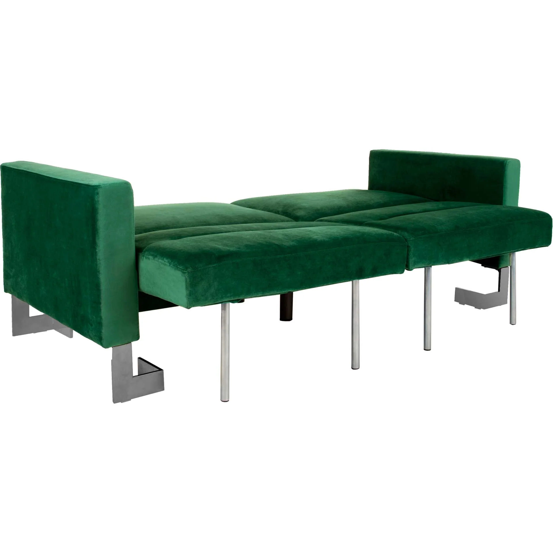 Traverse Foldable Sofa Bed Emerald Green/Silver - Image 7