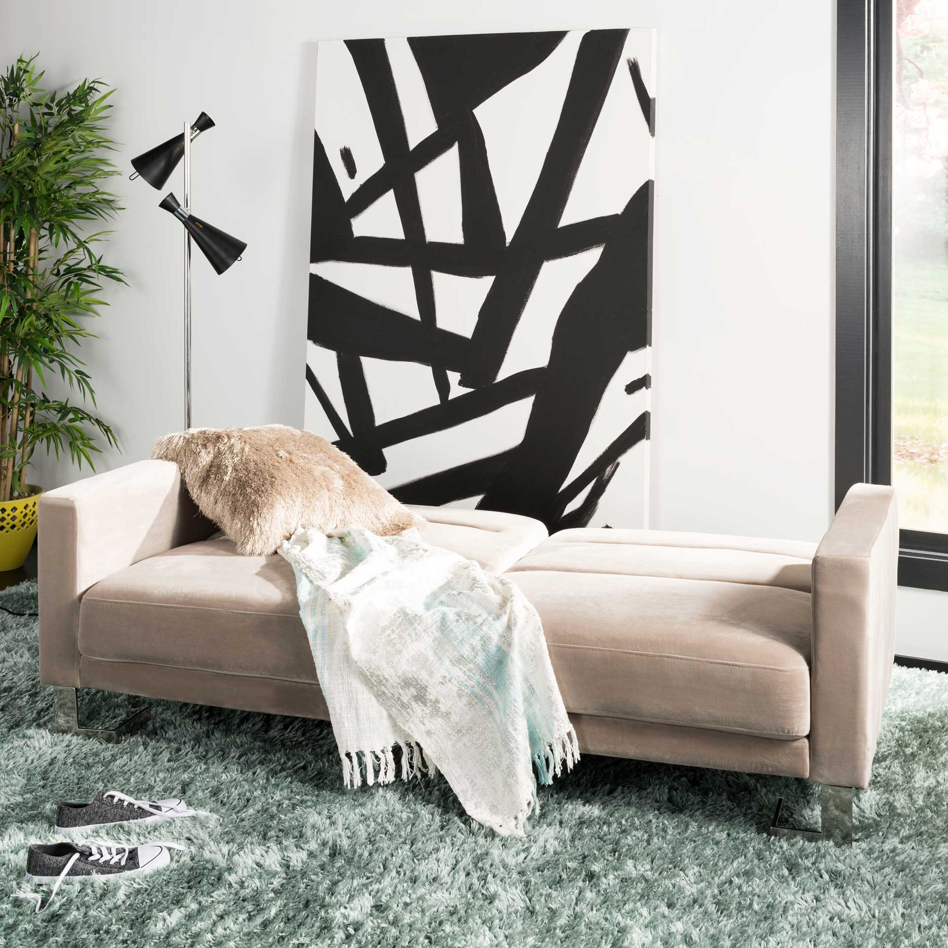 Traverse Foldable Sofa Bed Gray/Silver - Image 8