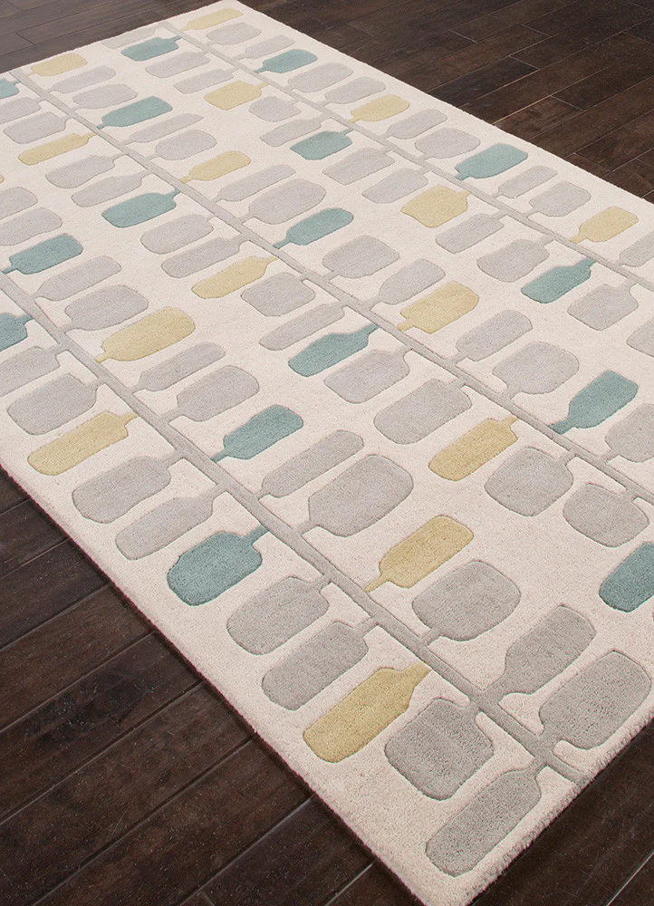 Traverse Leaves Beige/Gold Area Rug - Image 2