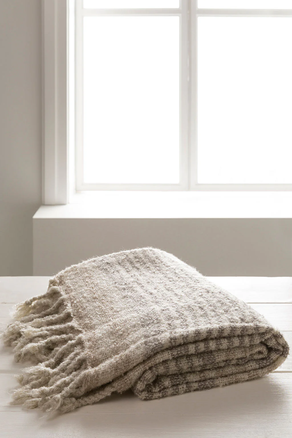 Treasure Striped Neutral/Gray Throw - Image 2