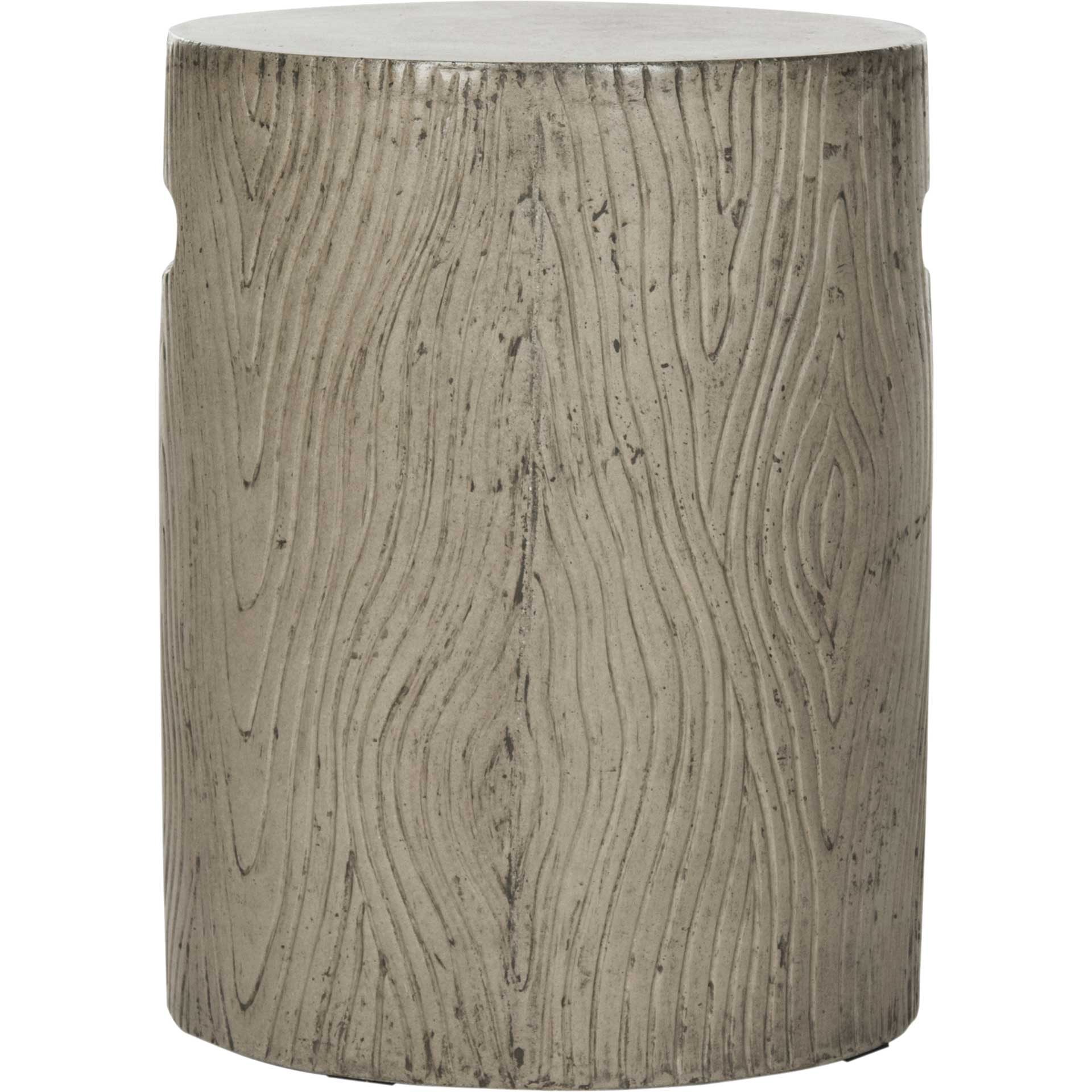 Tree Modern Concrete Round Accent Table Dark Gray - Image 2