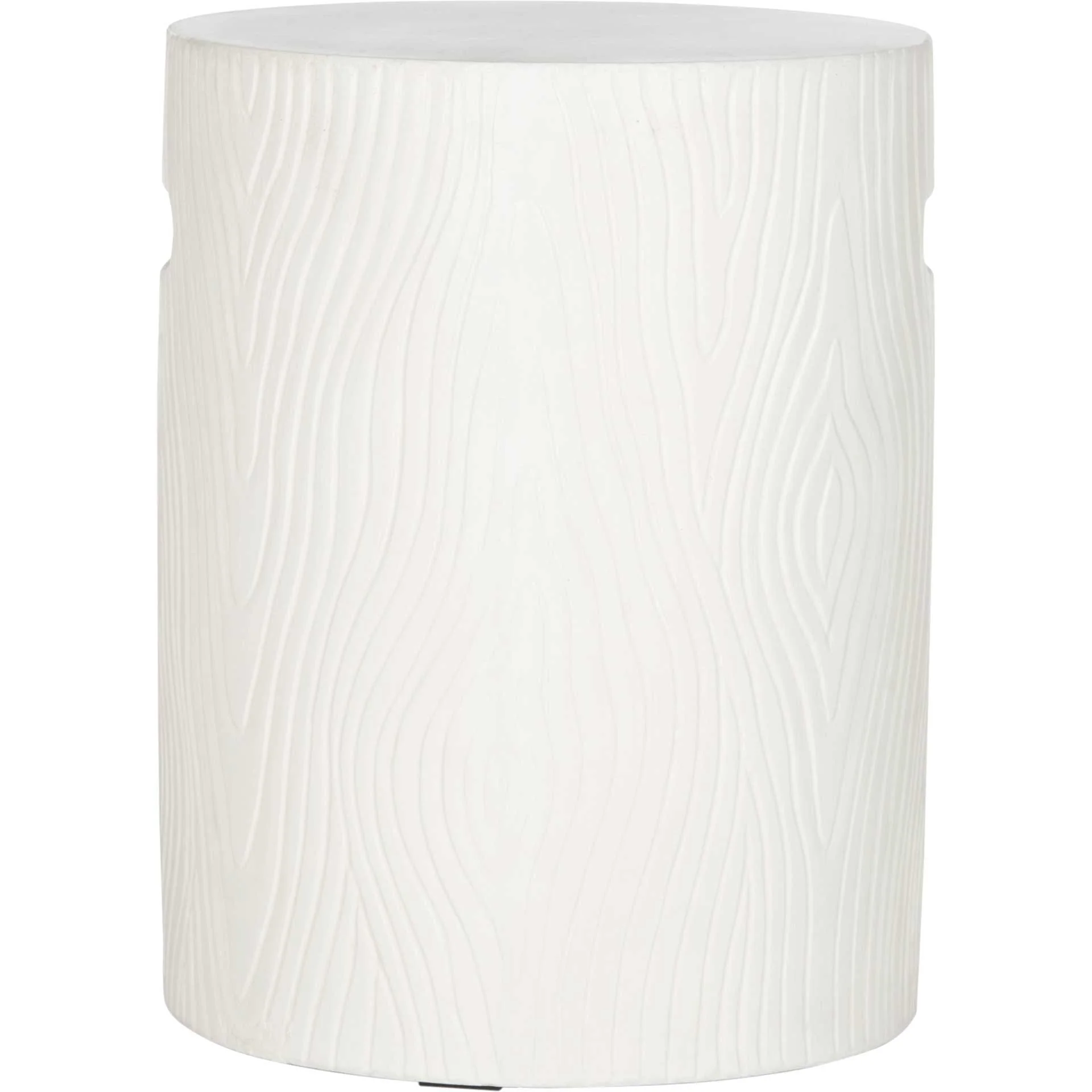 Tree Modern Concrete Round Accent Table Ivory - Image 2