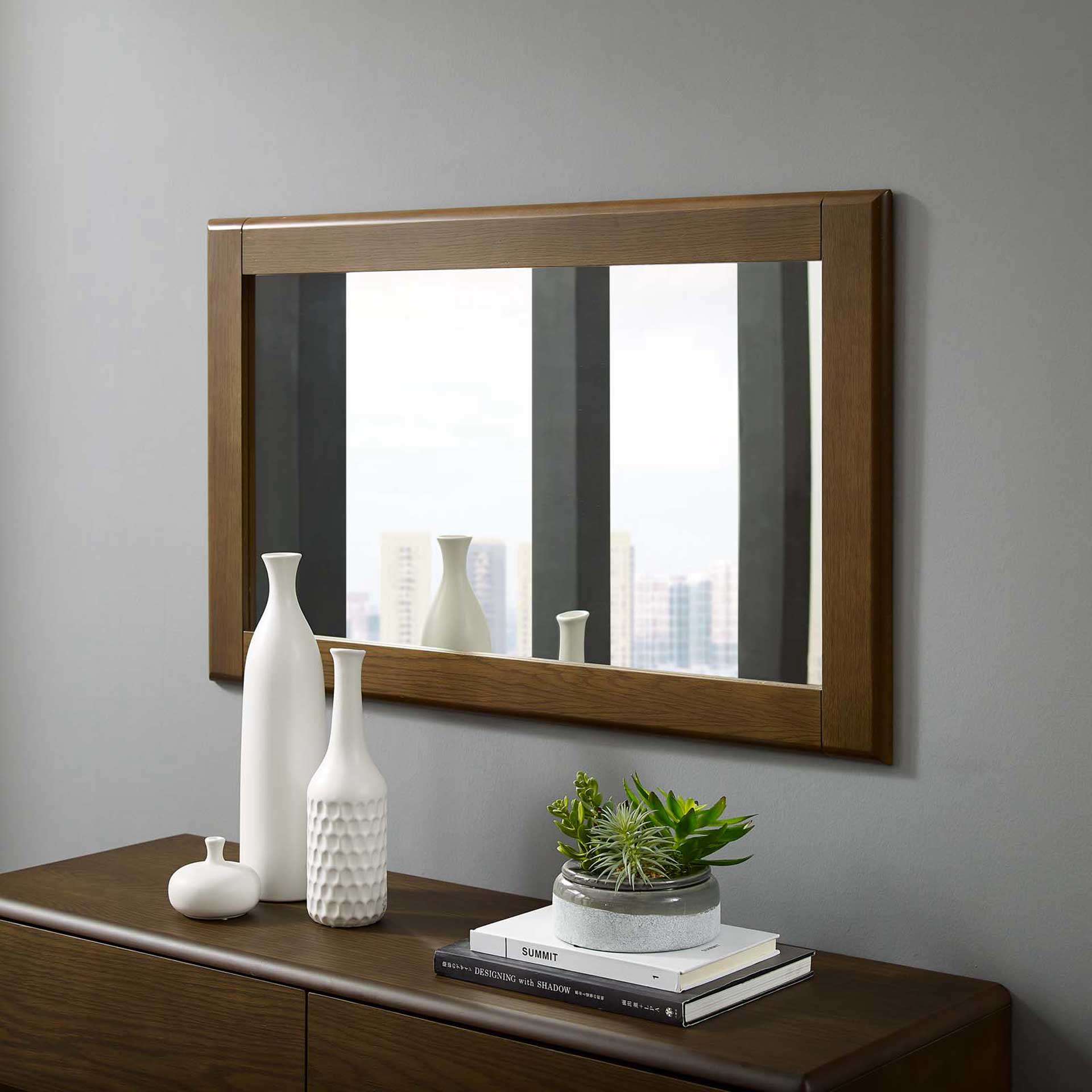 Trevor Wood Frame Mirror Chestnut - Image 3