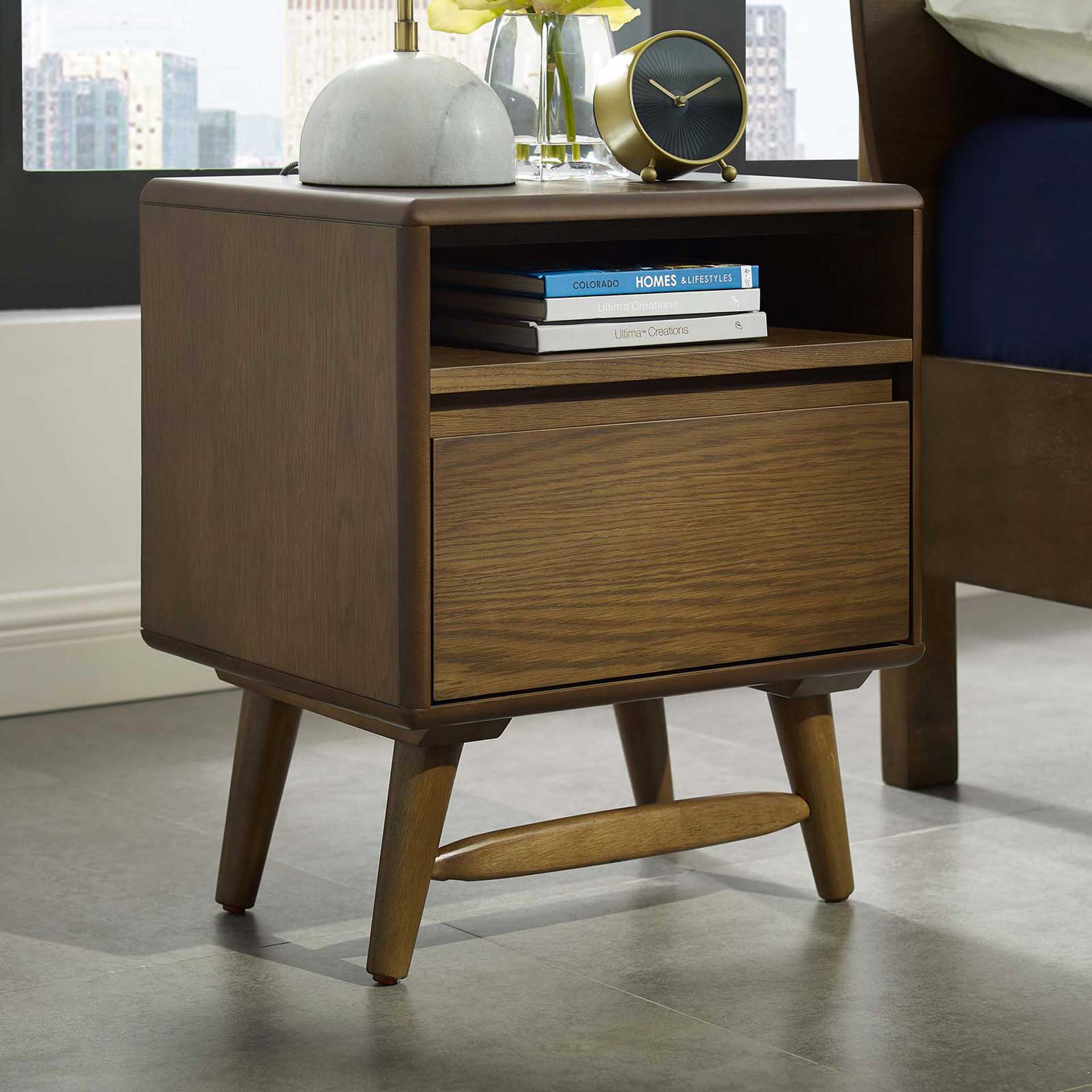 Trevor Wood Nightstand Chestnut - Image 7