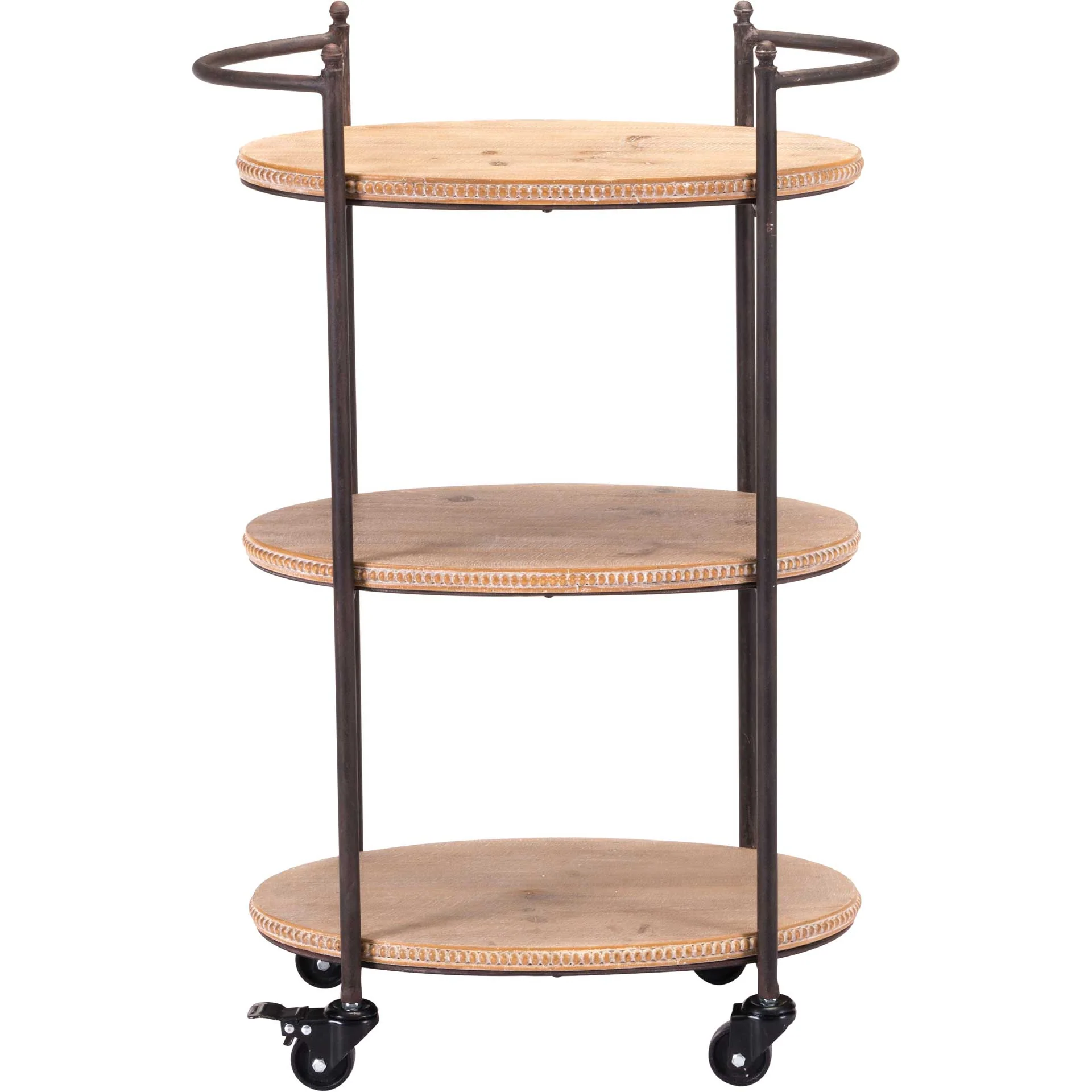 Tri Level Bar Cart Brown - Image 3