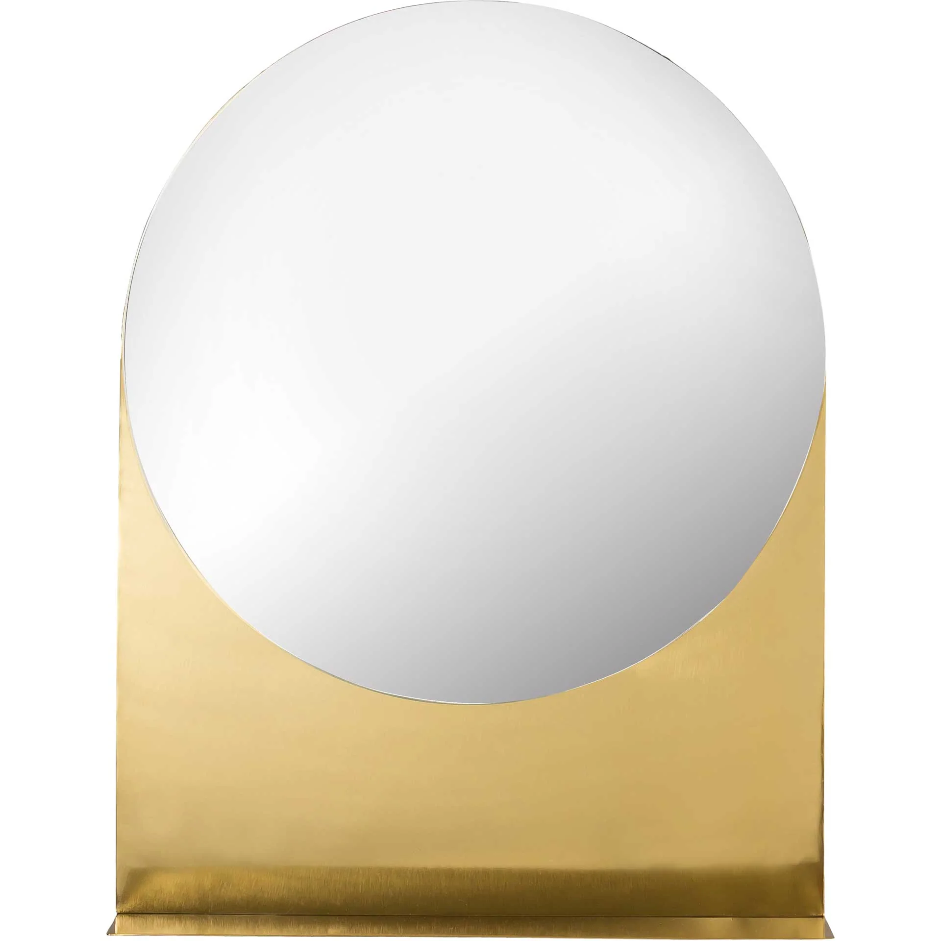 Tribeca Round Accent Mirror Brass - Image 2