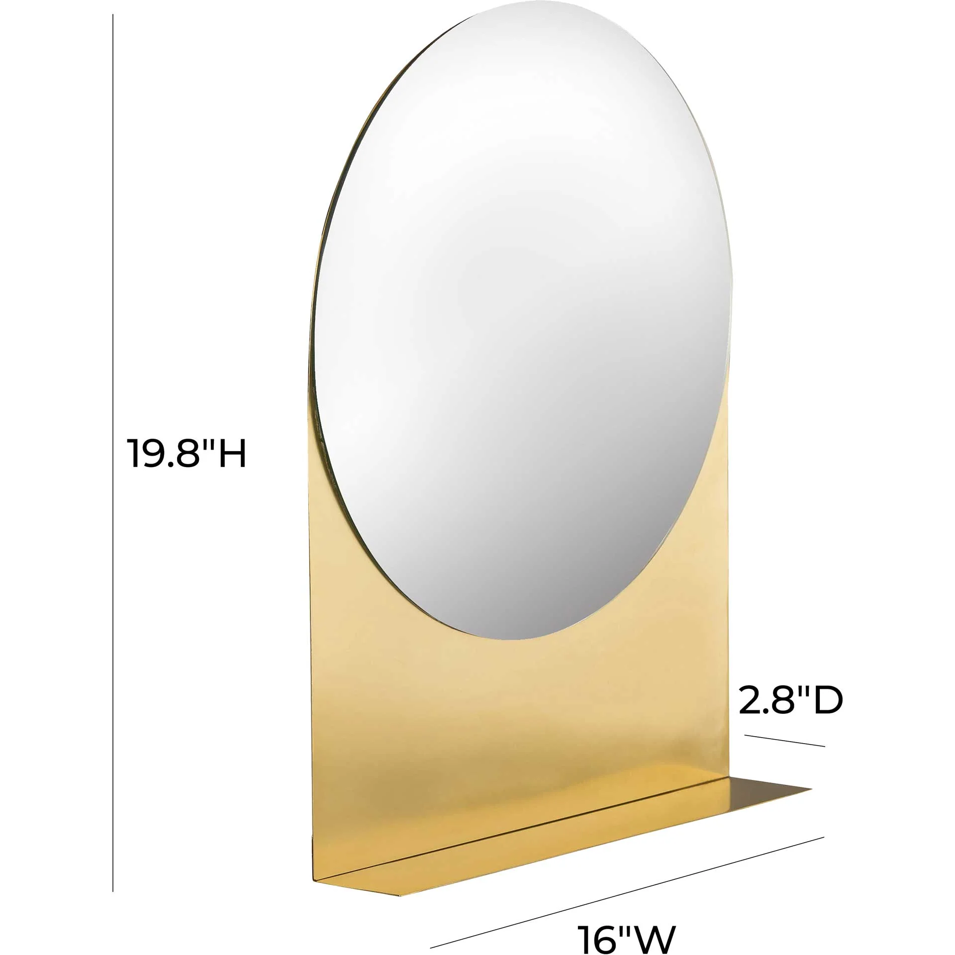 Tribeca Round Accent Mirror Brass - Image 6