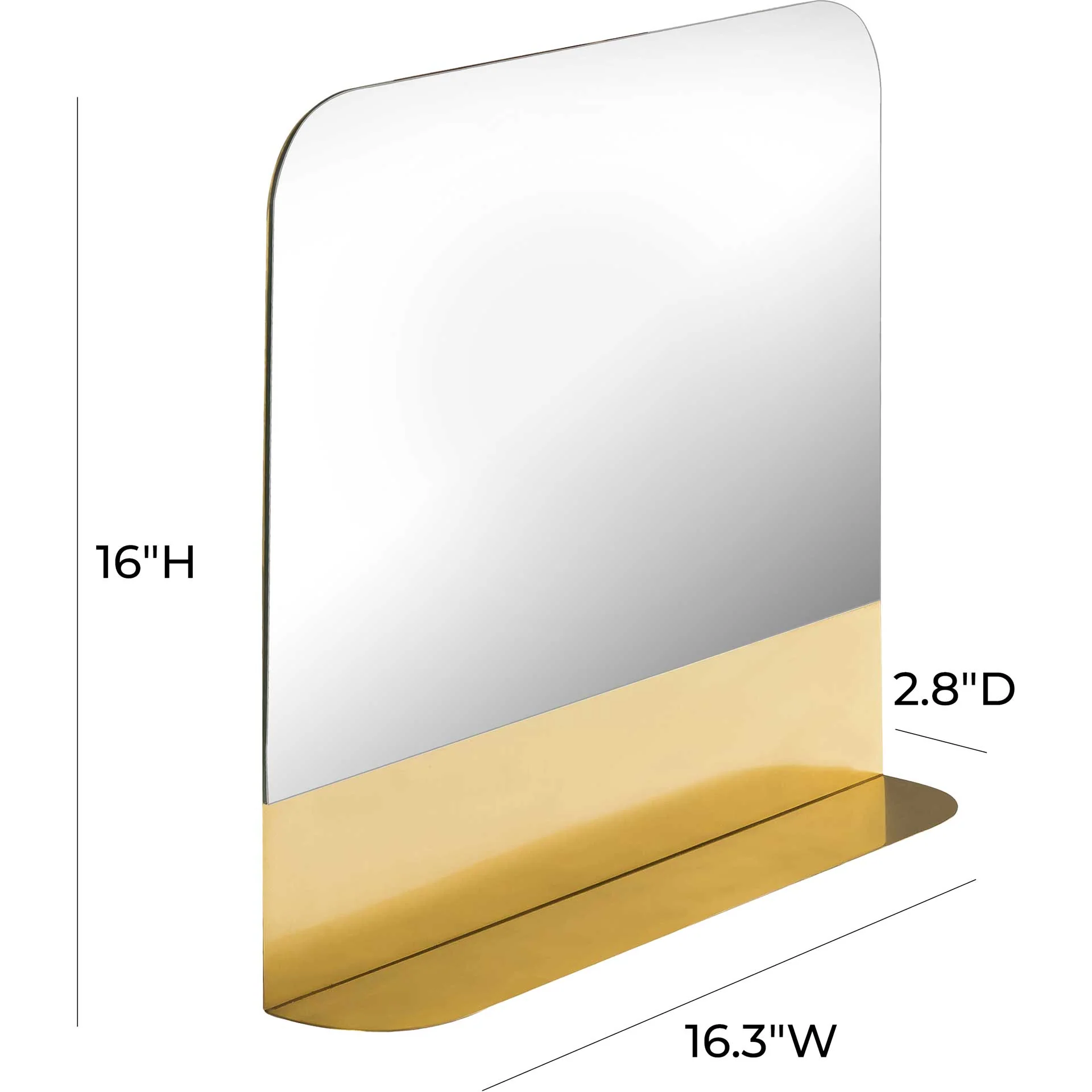 Tribeca Square Mirror Brass - Image 6