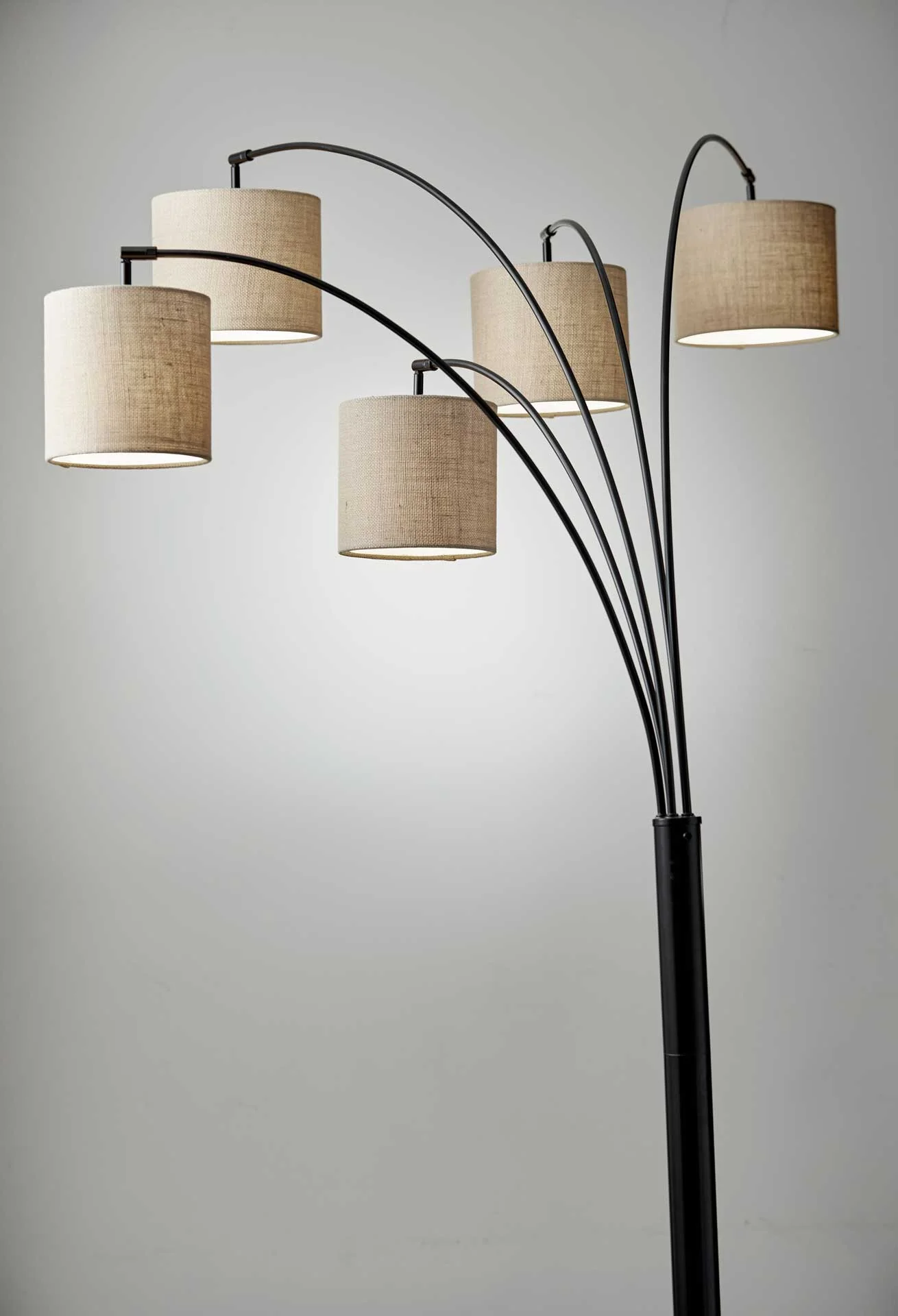 Trident 5-Arm Arc Lamp Bronze - Image 3