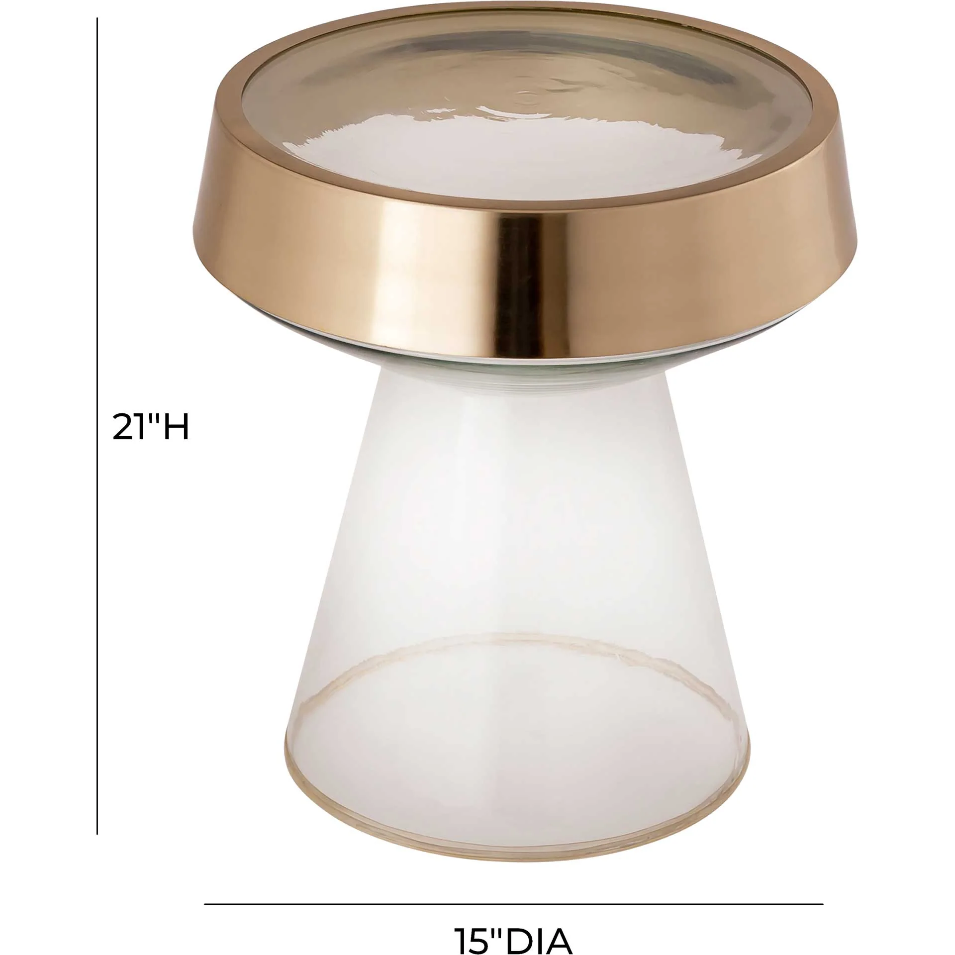 Trina Side Table Gold/Transparent - Image 5