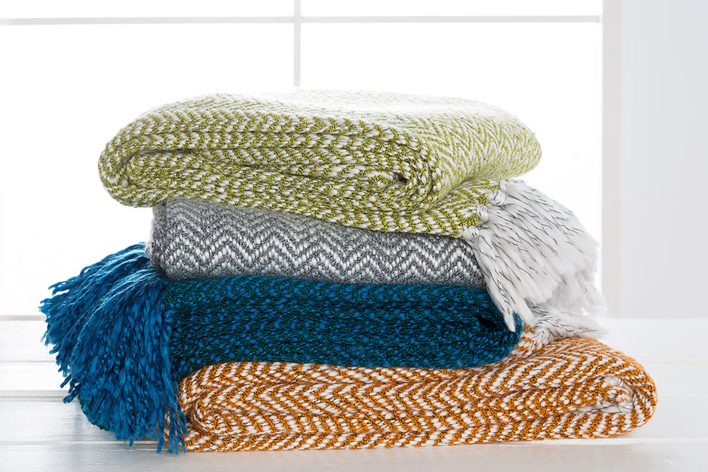 Trina Textural Gray Throw - Image 2