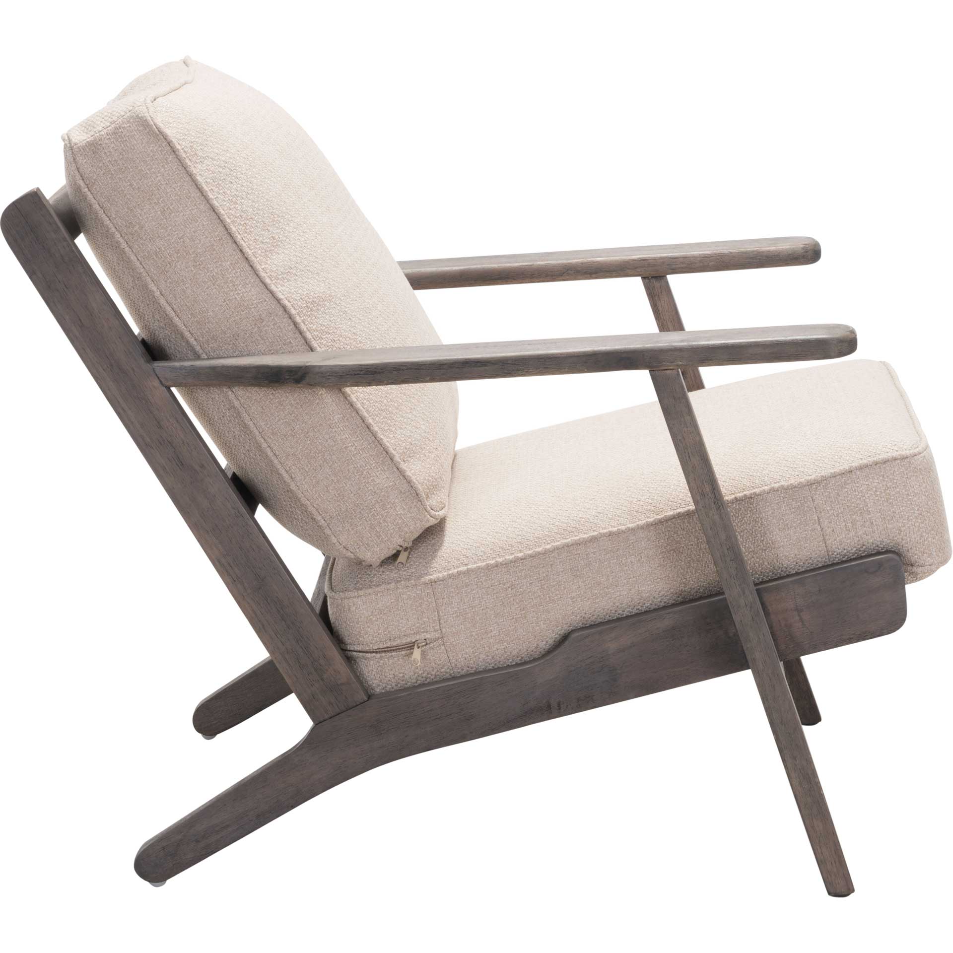Trinity Lounge Chair Beige/Dark Brown - Image 2