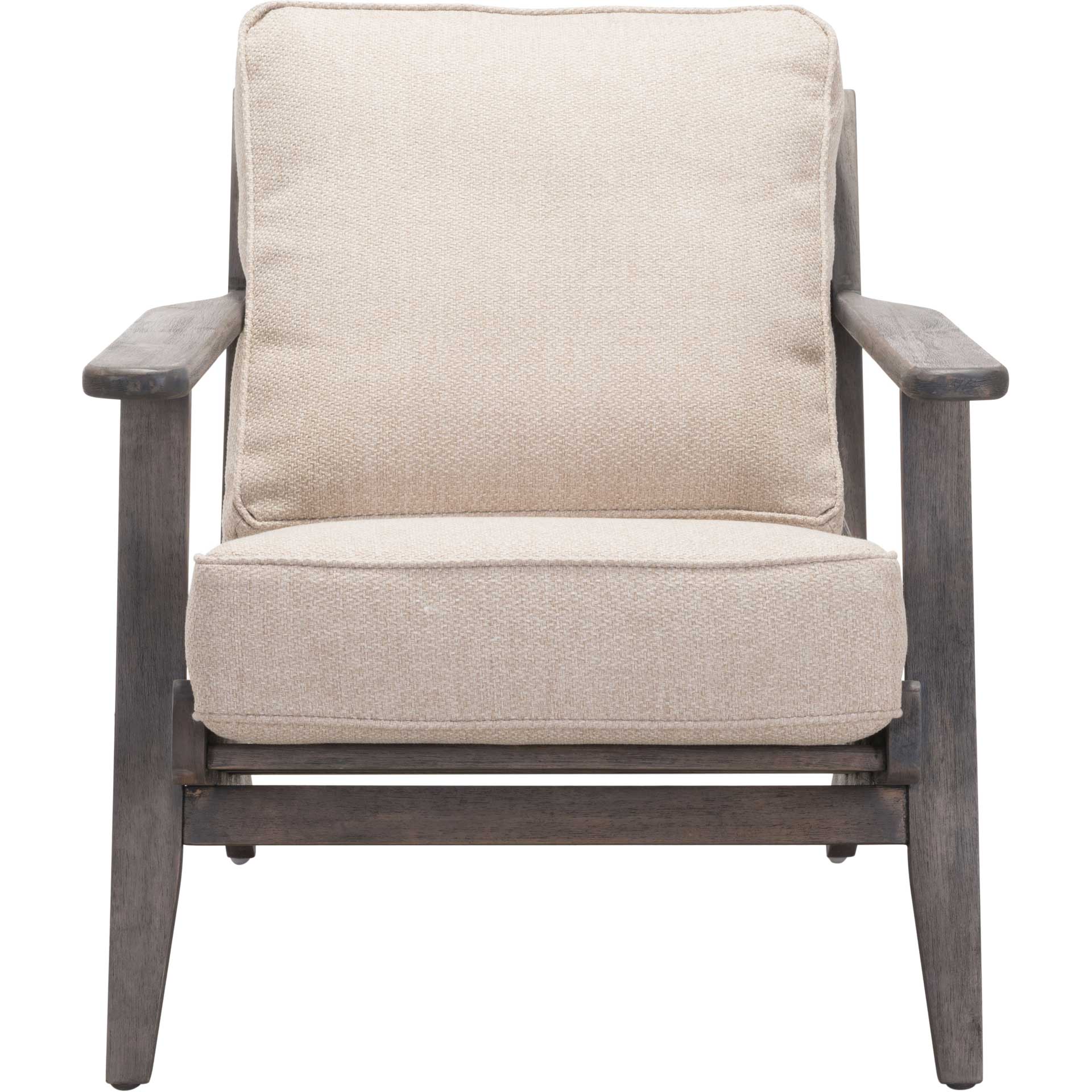 Trinity Lounge Chair Beige/Dark Brown - Image 3