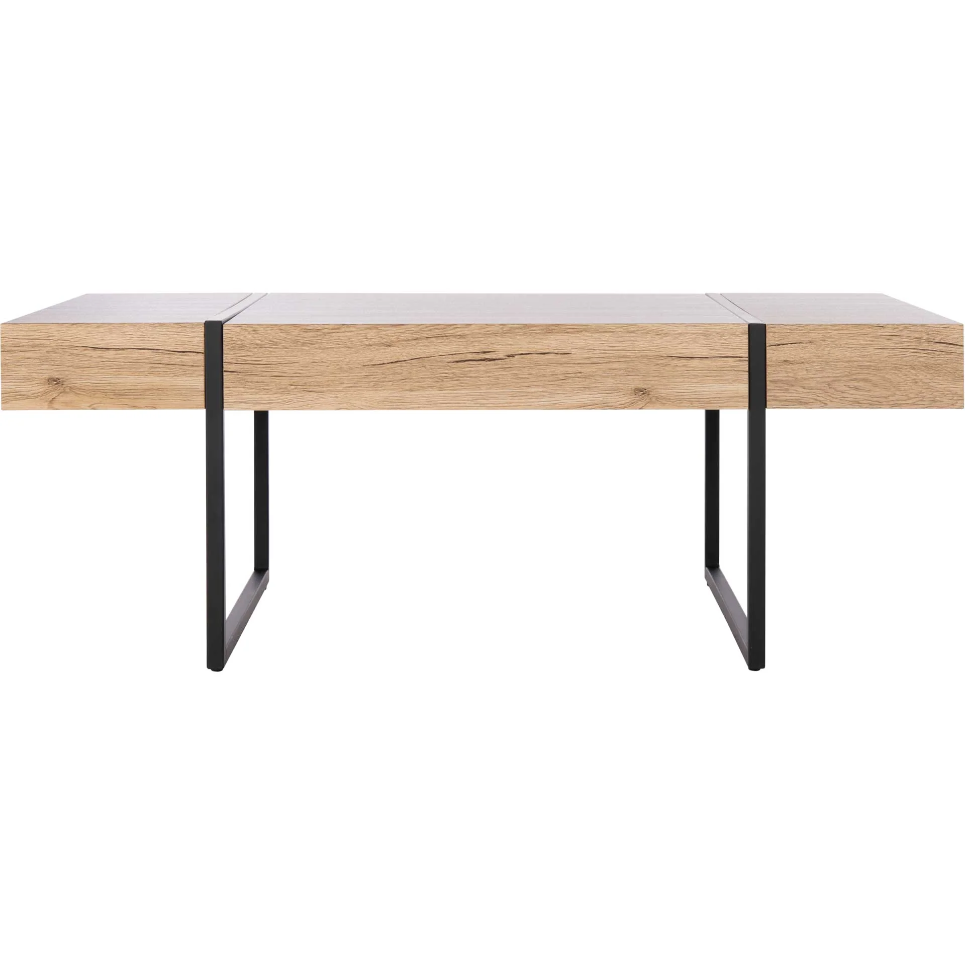 Tripp Rectangular Modern Coffee Table Natural/Black - Image 2