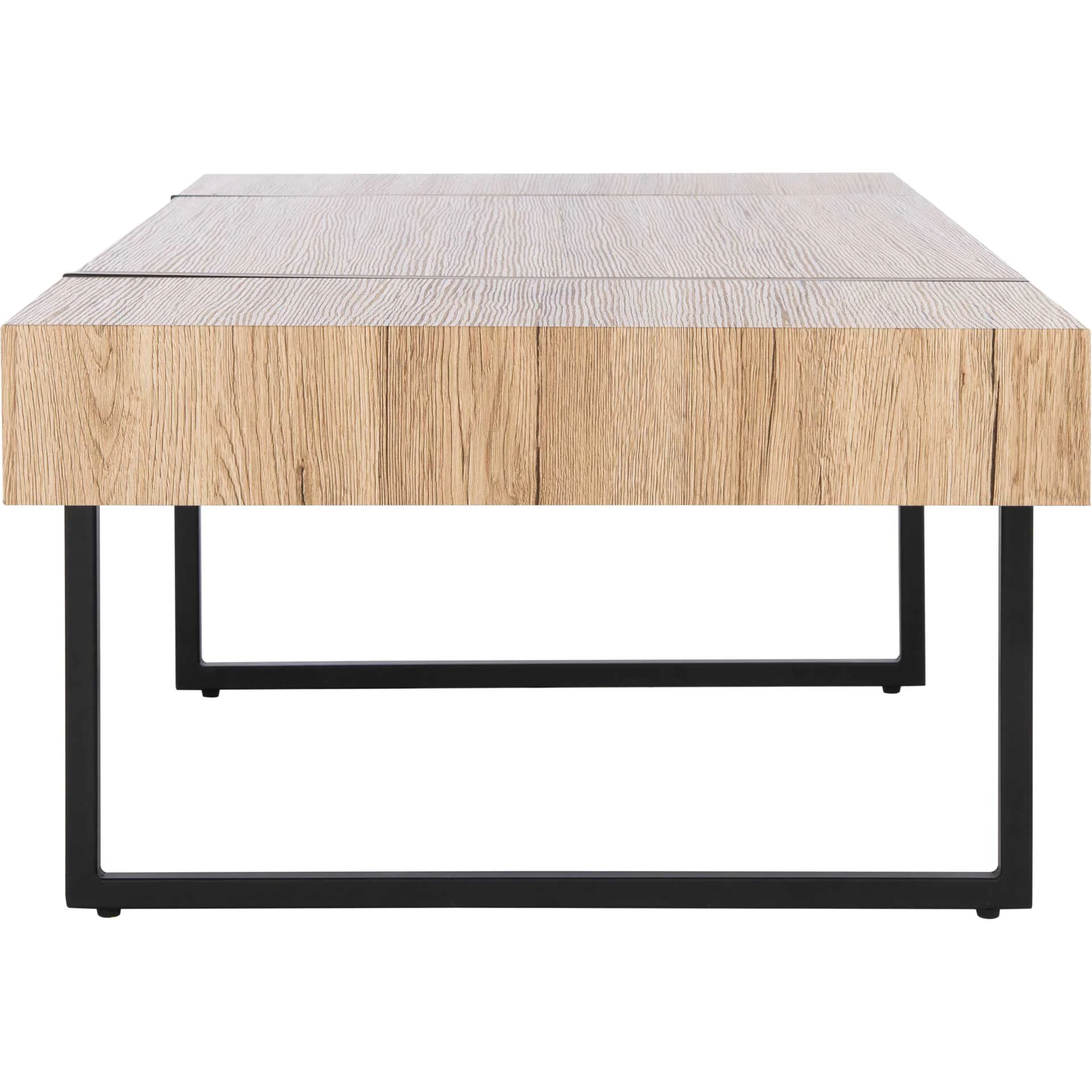 Tripp Rectangular Modern Coffee Table Natural/Black - Image 3