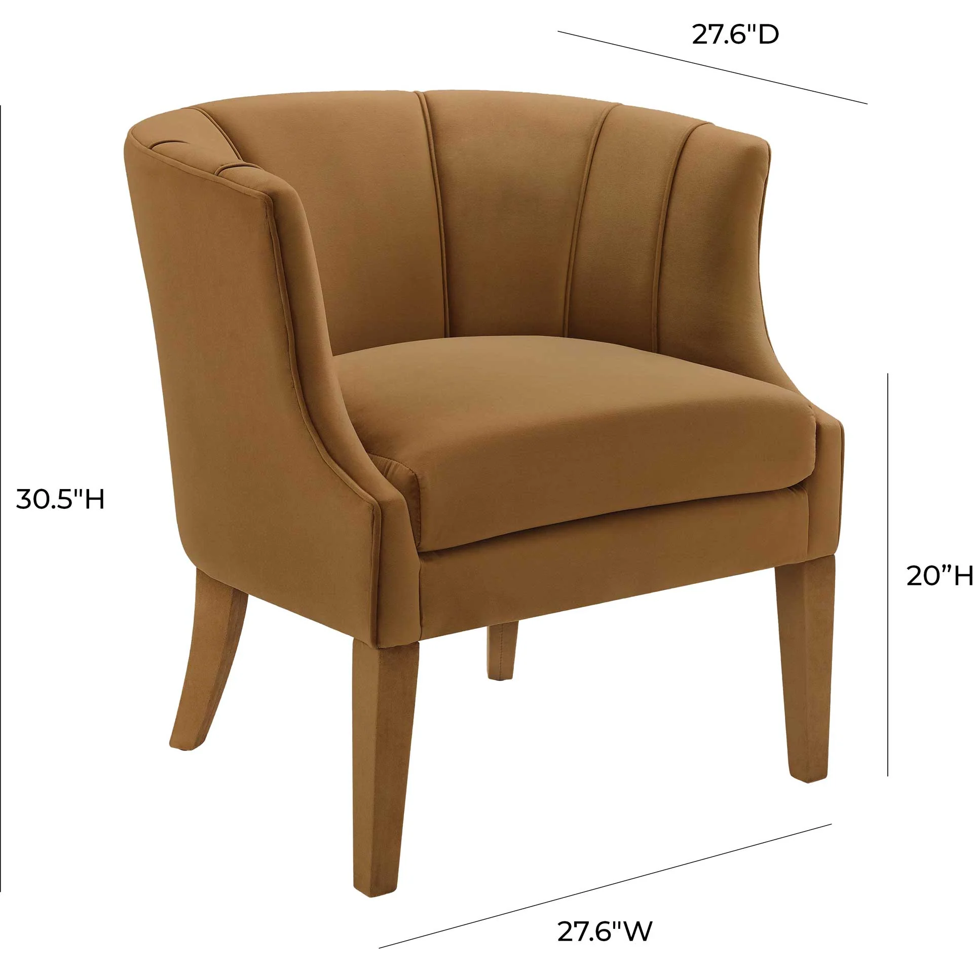 Tucker Velvet Chair Cognac - Image 6