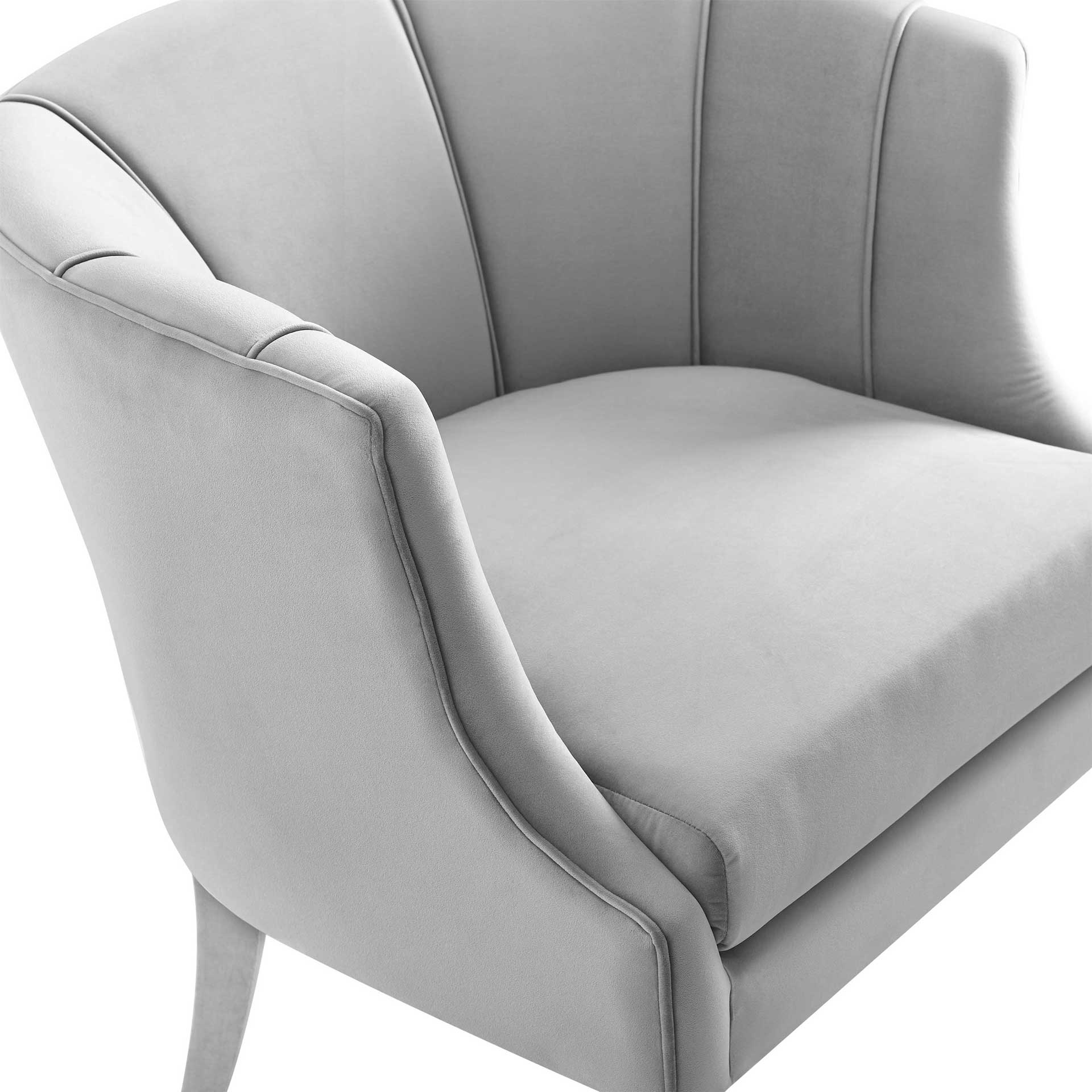 Tucker Velvet Chair Gray - Image 4