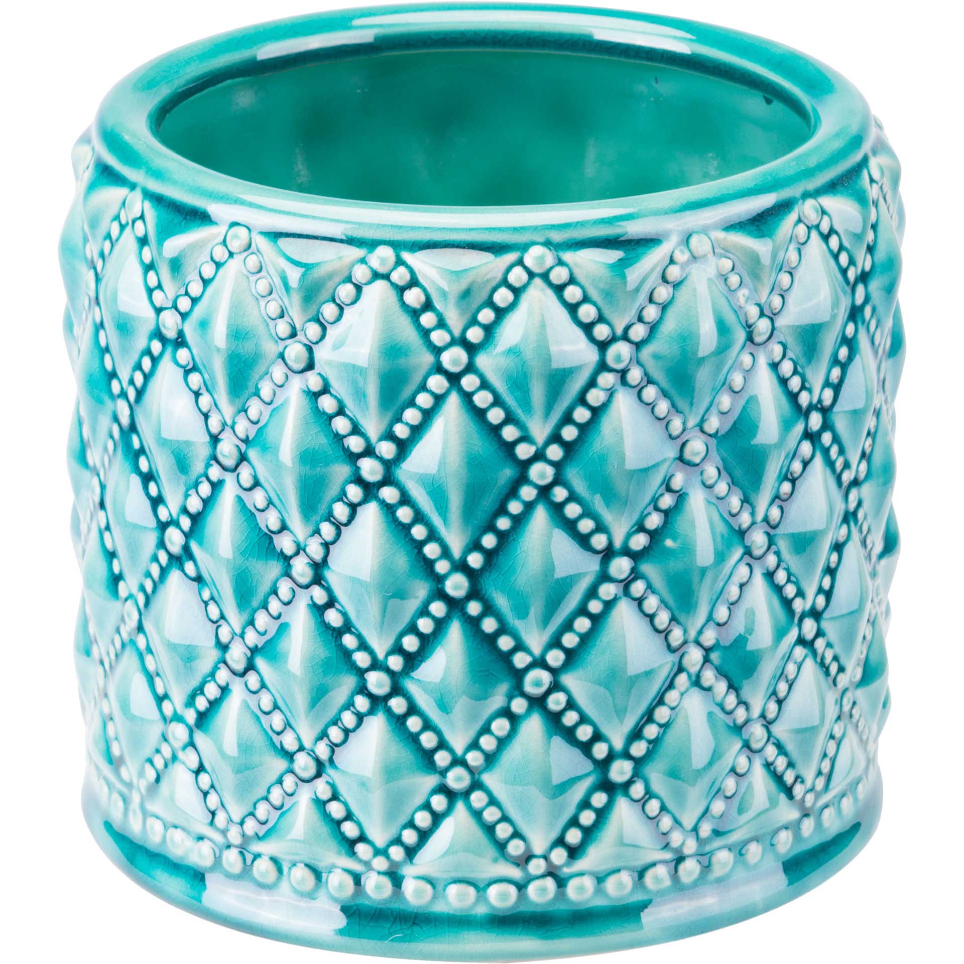 Tufted Planter Green/Teal/Cream - Image 4