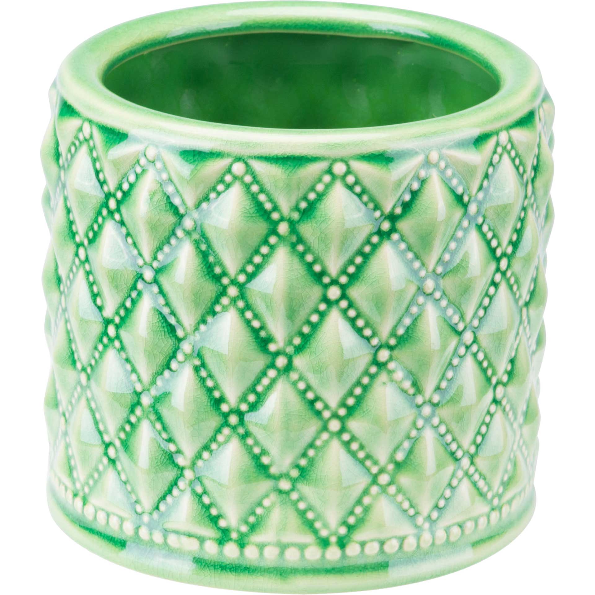 Tufted Planter Green/Teal/Cream - Image 6