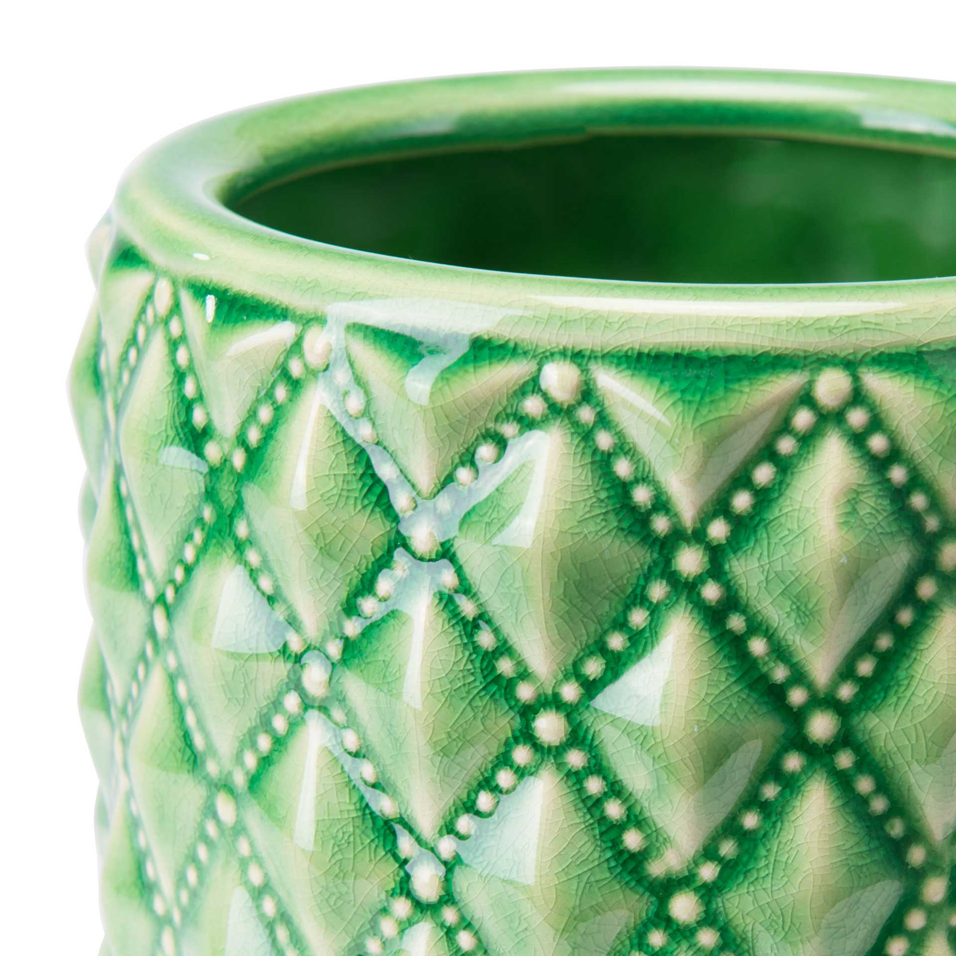Tufted Planter Green/Teal/Cream - Image 7