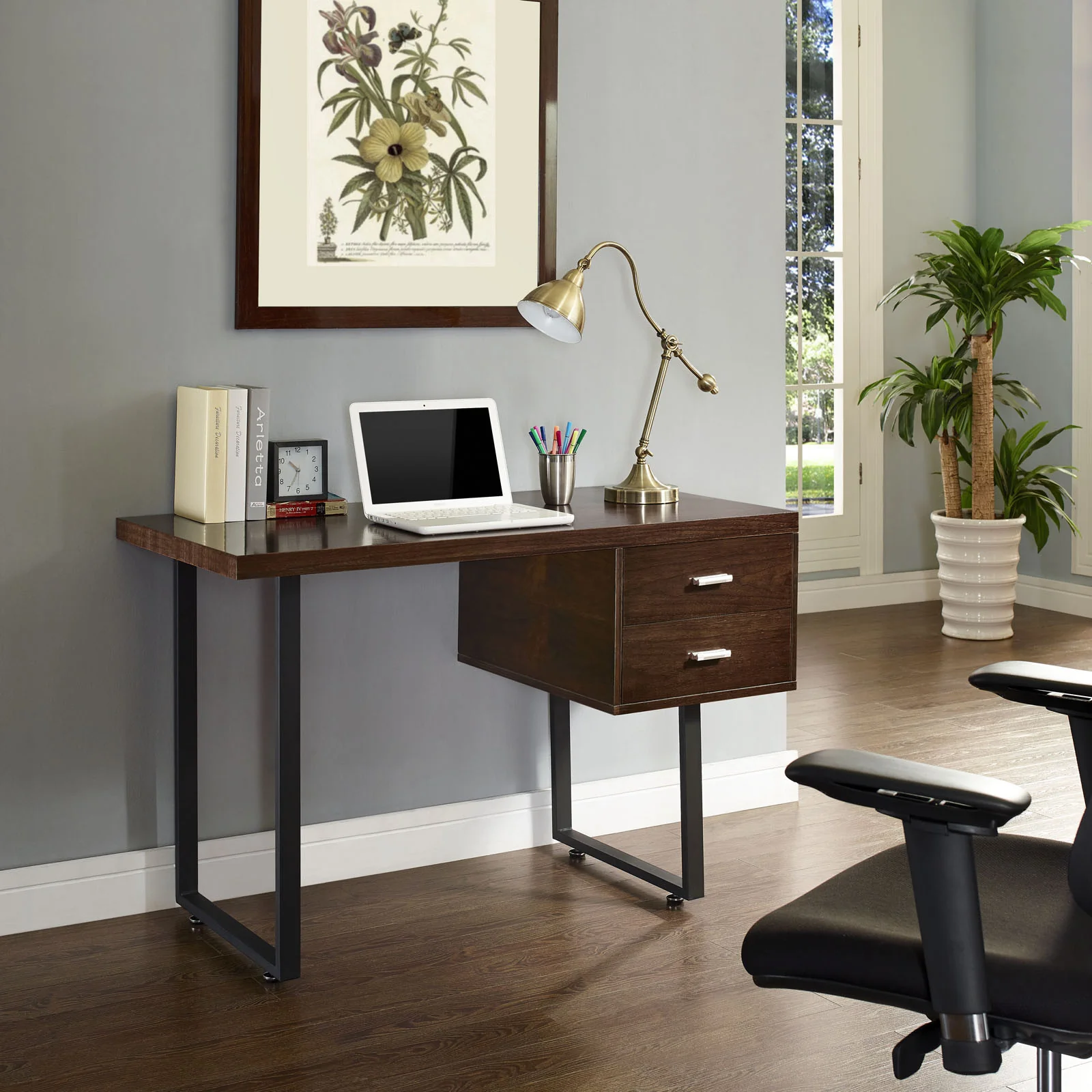 Tufts Office Desk Walnut - Image 4