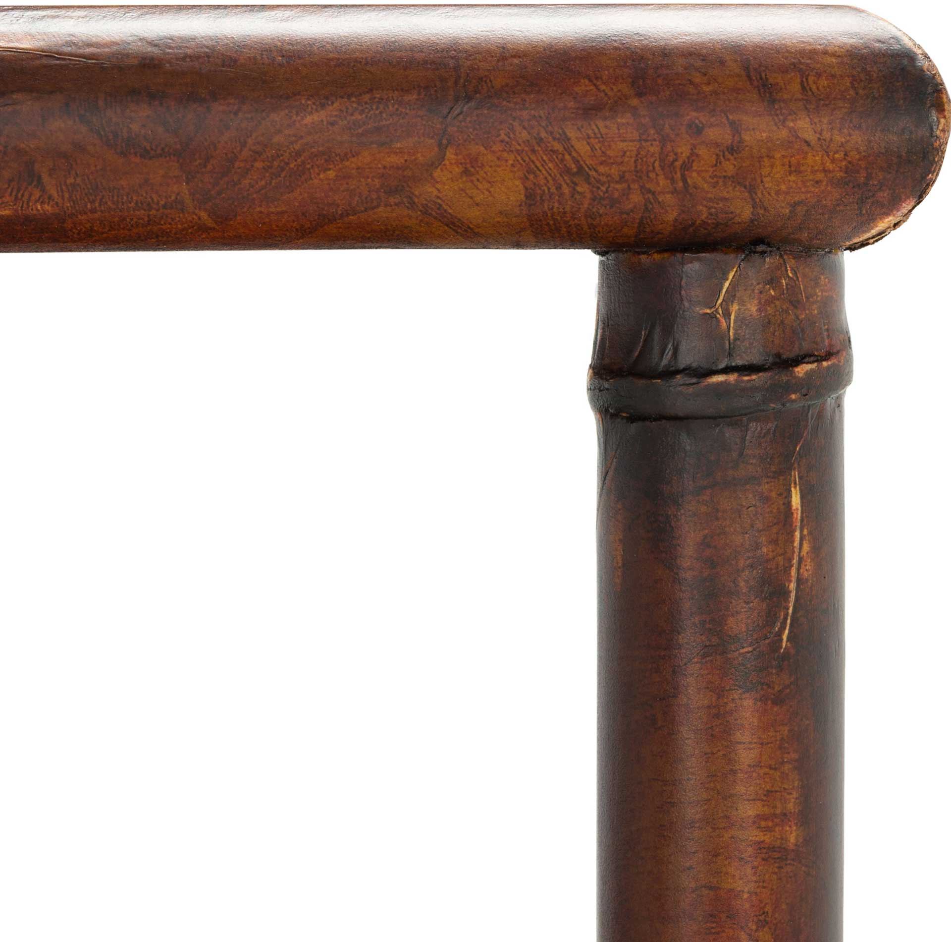 Tunisia 2 Shelf Console Table Dark Brown/Gold - Image 3