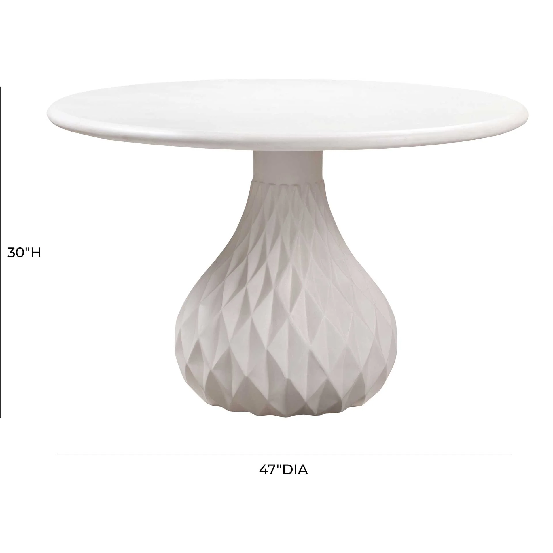 Tunisia Concrete Dining Table Ivory - Image 5