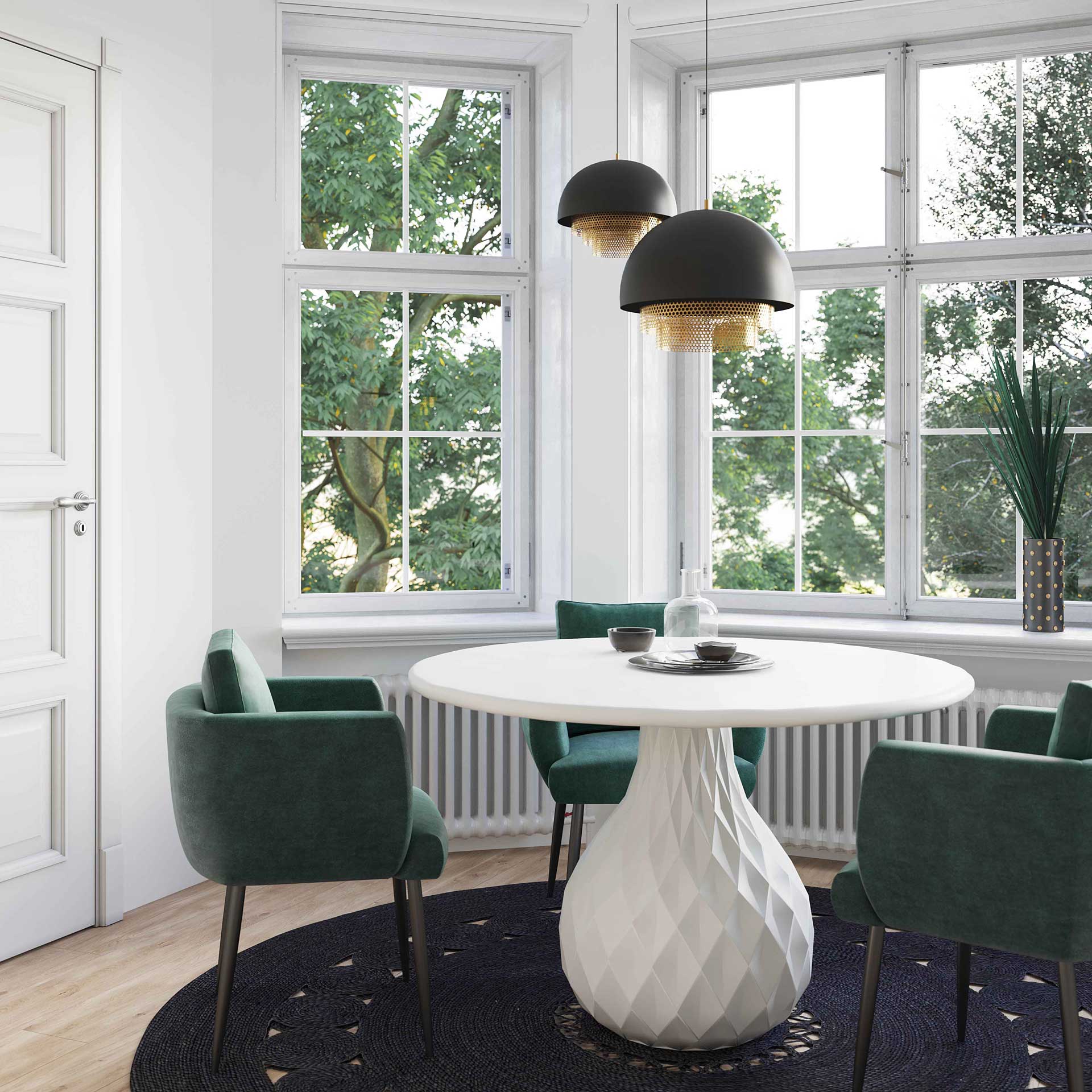 Tunisia Concrete Dining Table Ivory - Image 6