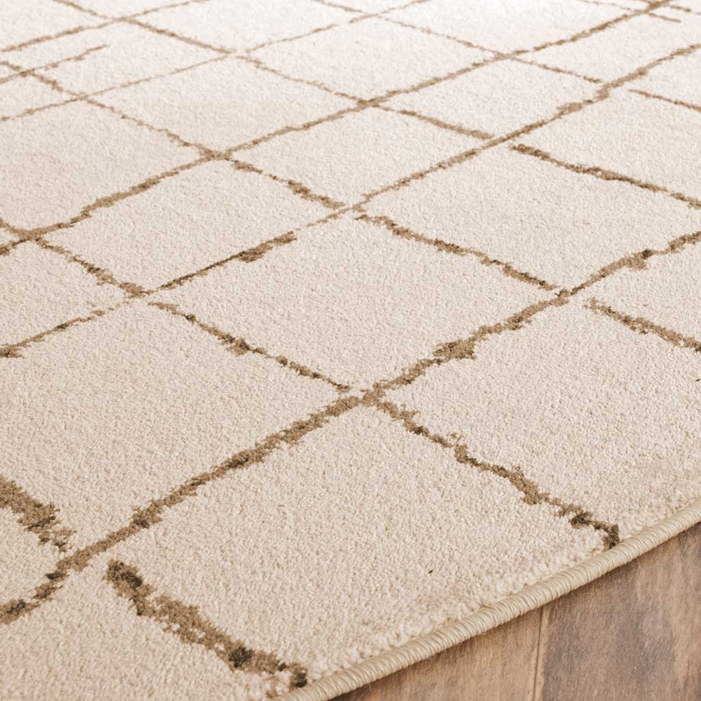 Tunisia Grid Ivory Round Rug - Image 2
