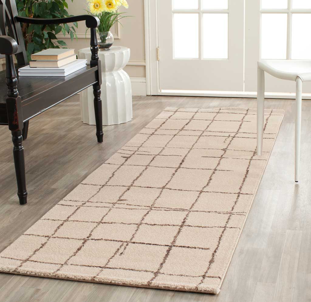 Tunisia Grid Ivory Runner Rug - Image 2
