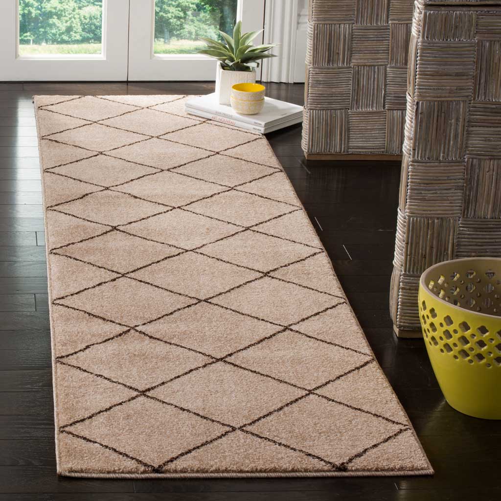 Tunisia Line Creme/Brown Runner Rug - Image 2