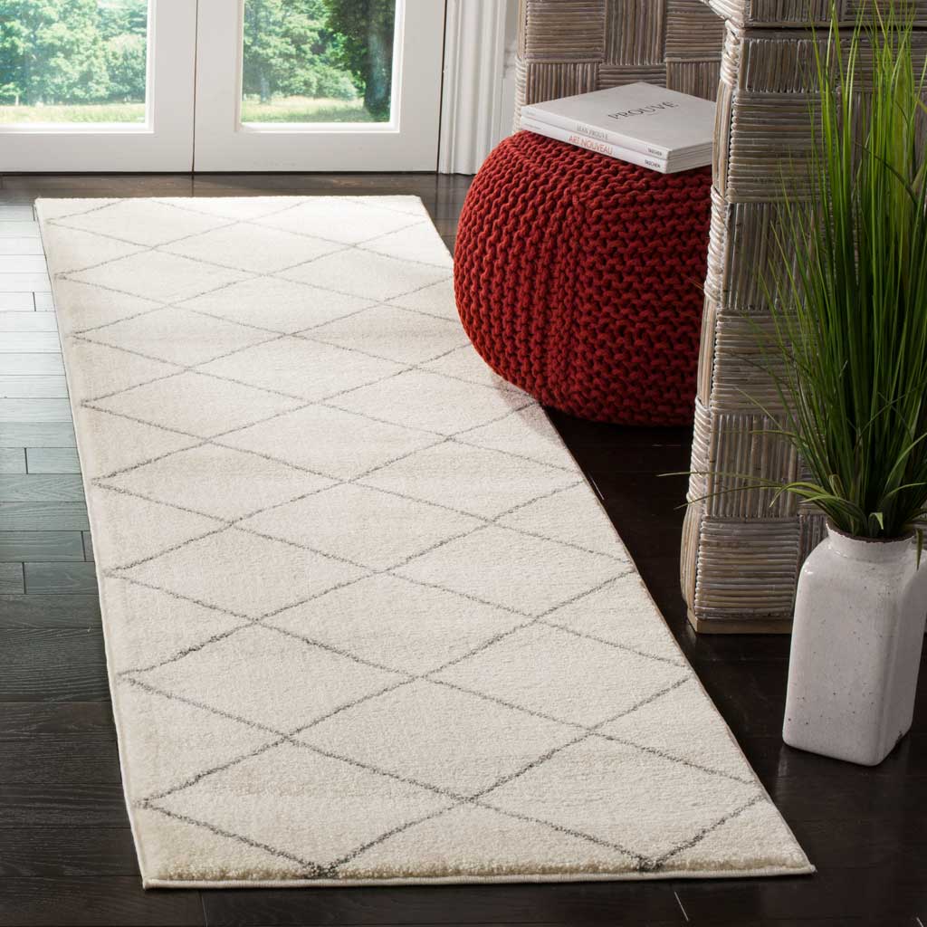 Tunisia Line Ivory/Light Gray Runner Rug - Image 2