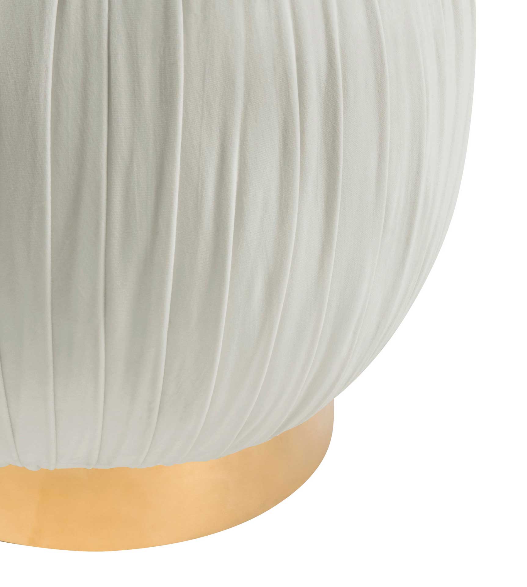Turner Velvet Ottoman Cream - Image 2