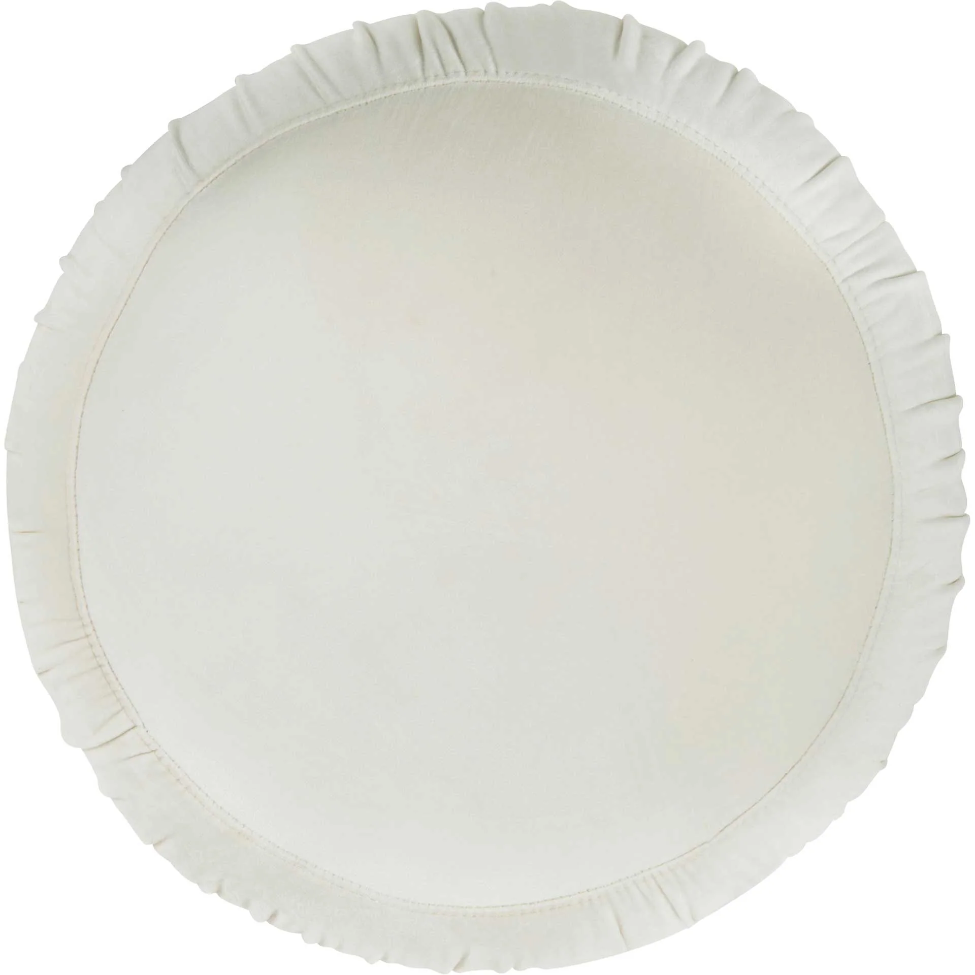 Turner Velvet Ottoman Cream - Image 3