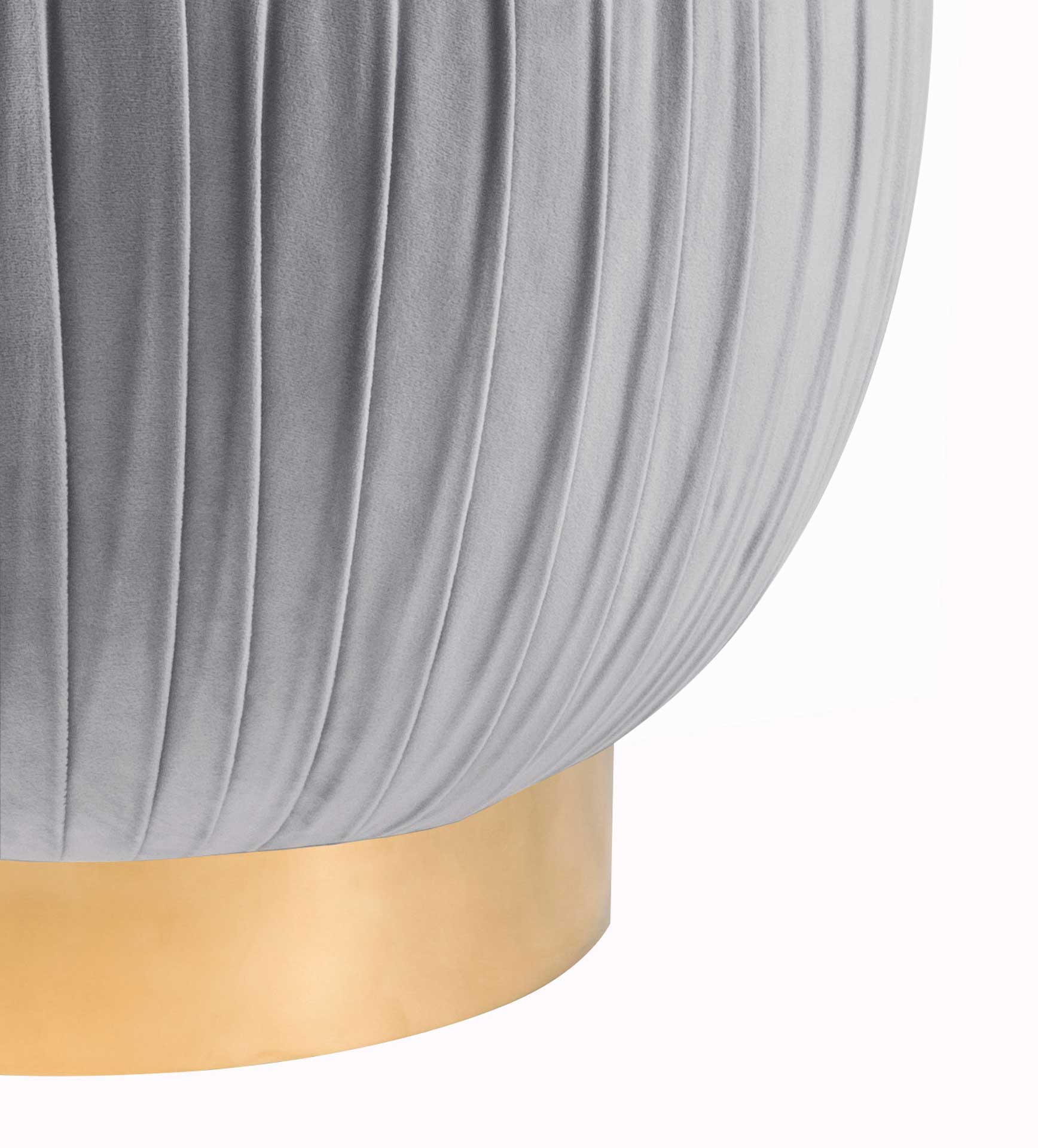 Turner Velvet Ottoman Gray - Image 2