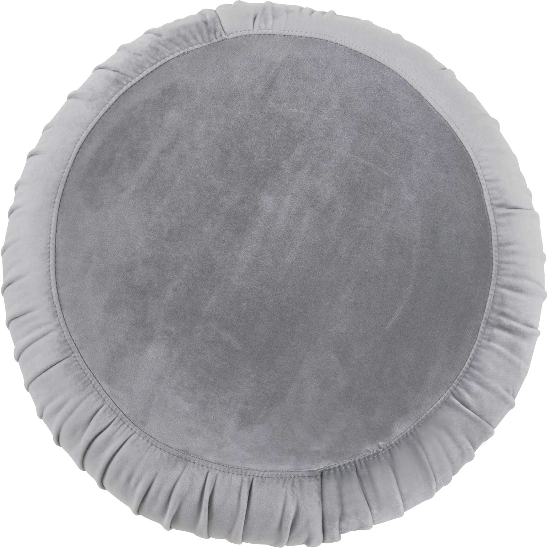 Turner Velvet Ottoman Gray - Image 3