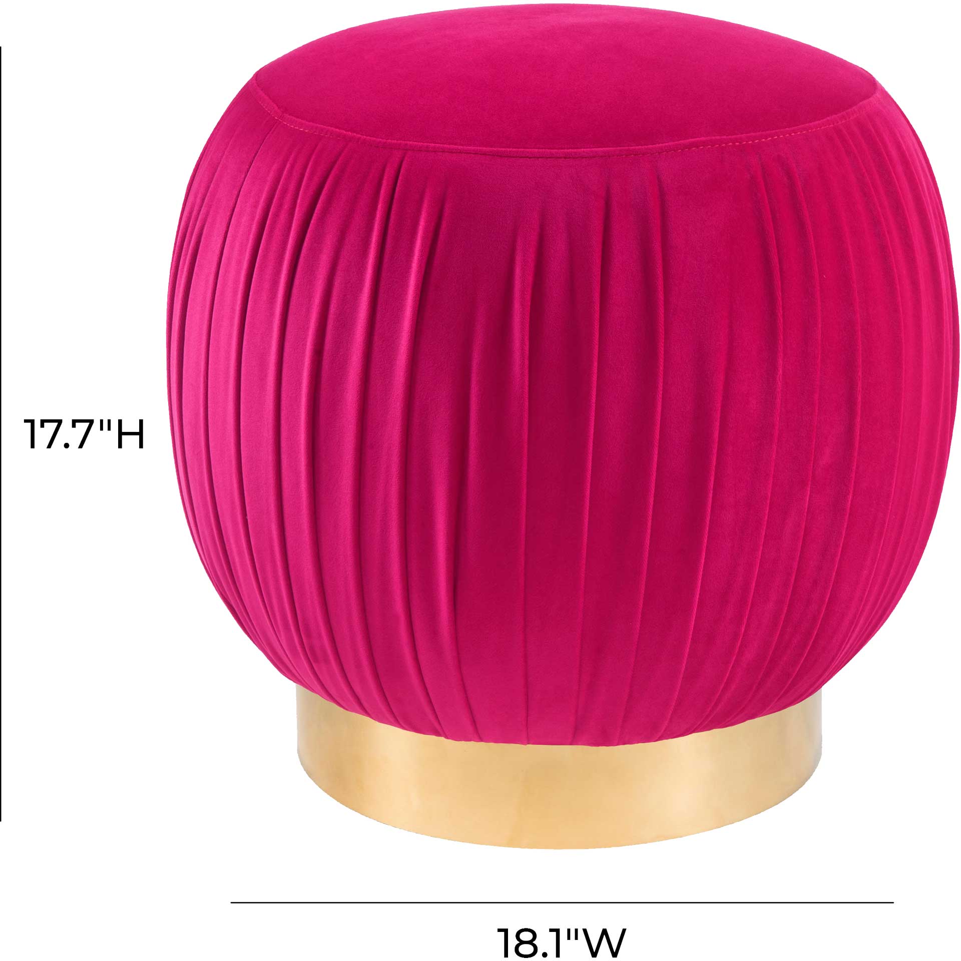 Turner Velvet Ottoman Pink - Image 4