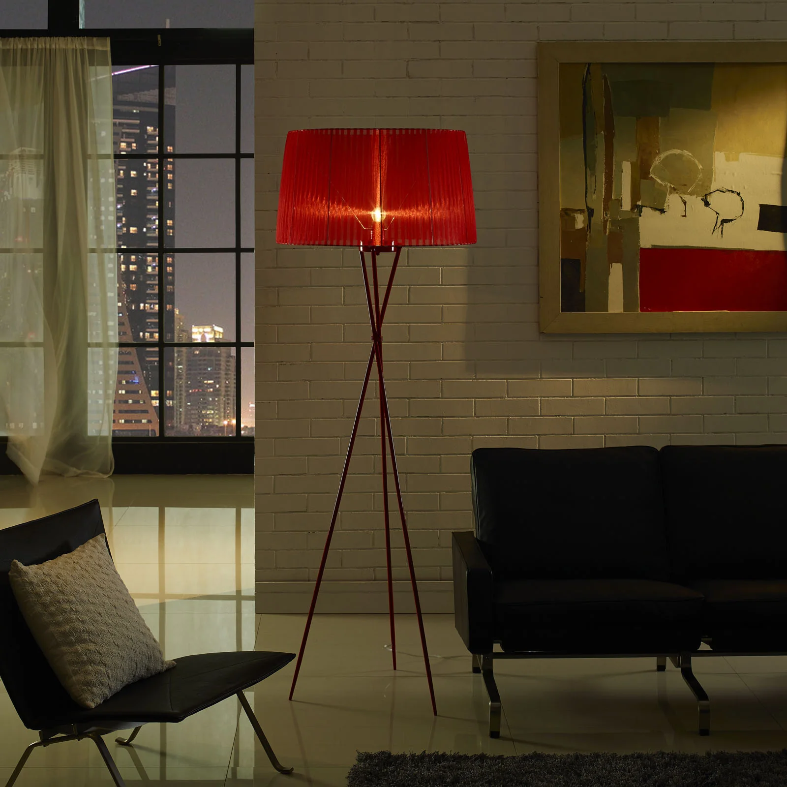 Twin Floor Lamp Red - Image 4