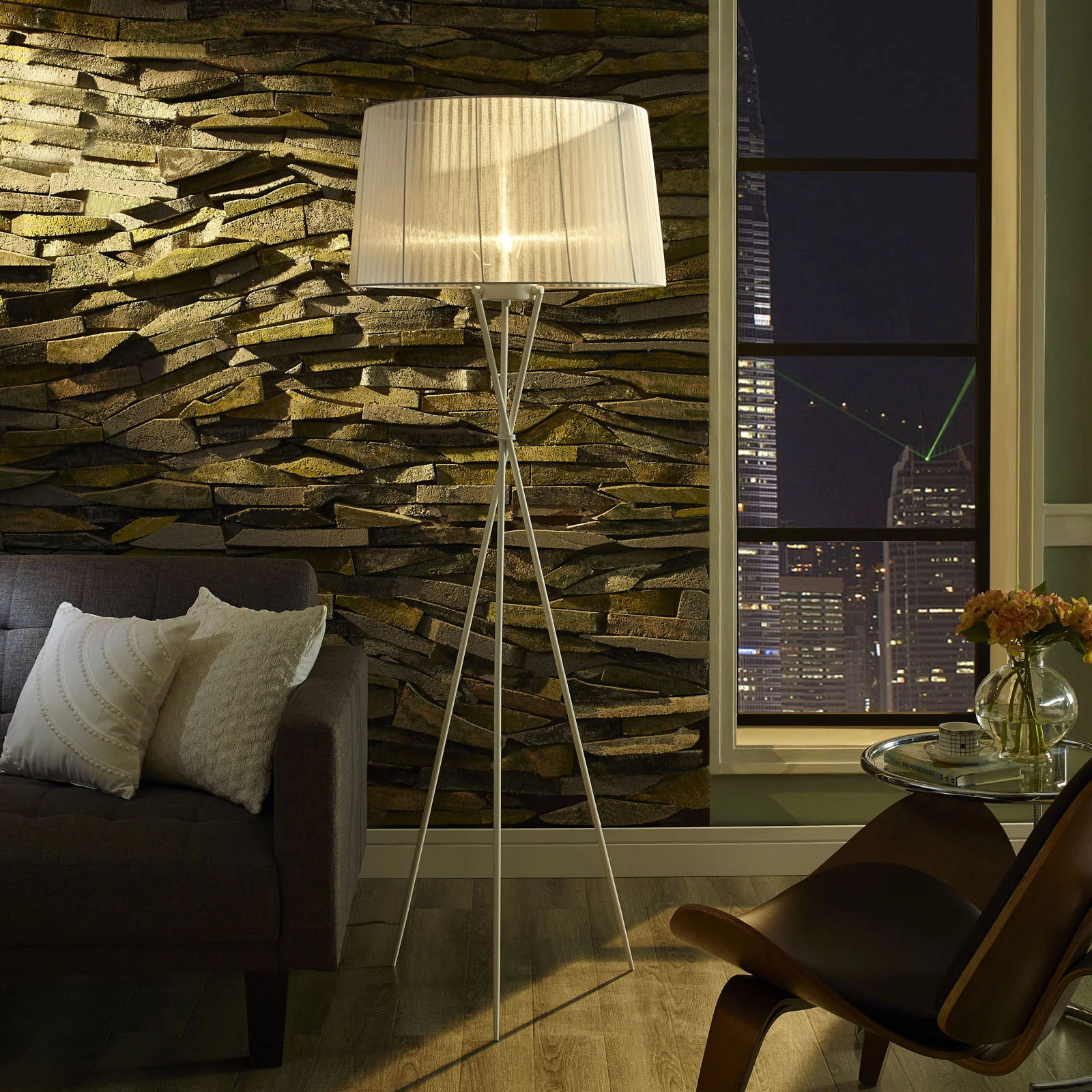 Twin Floor Lamp White - Image 4