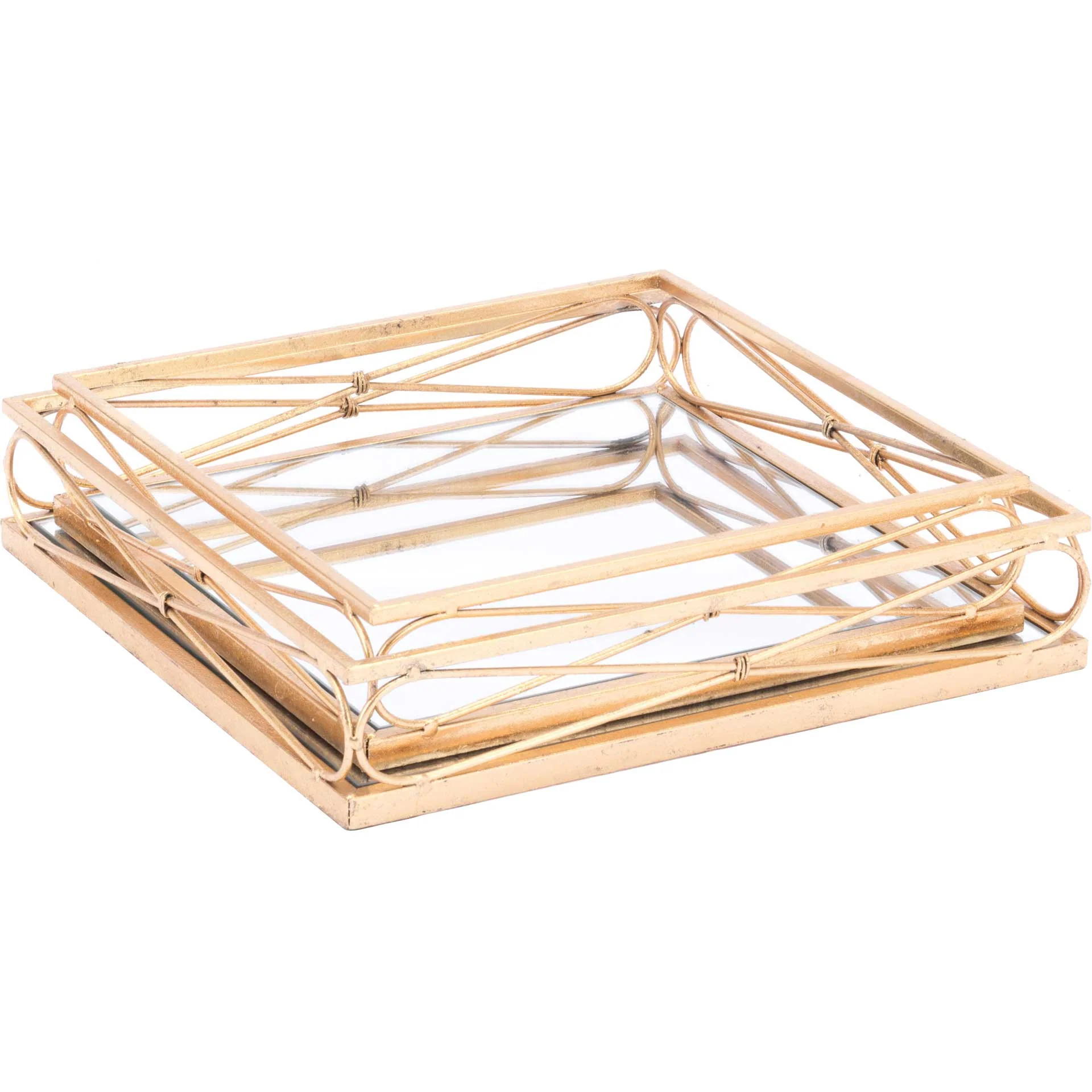Twisted Tray Gold (Set of 2) - Image 3