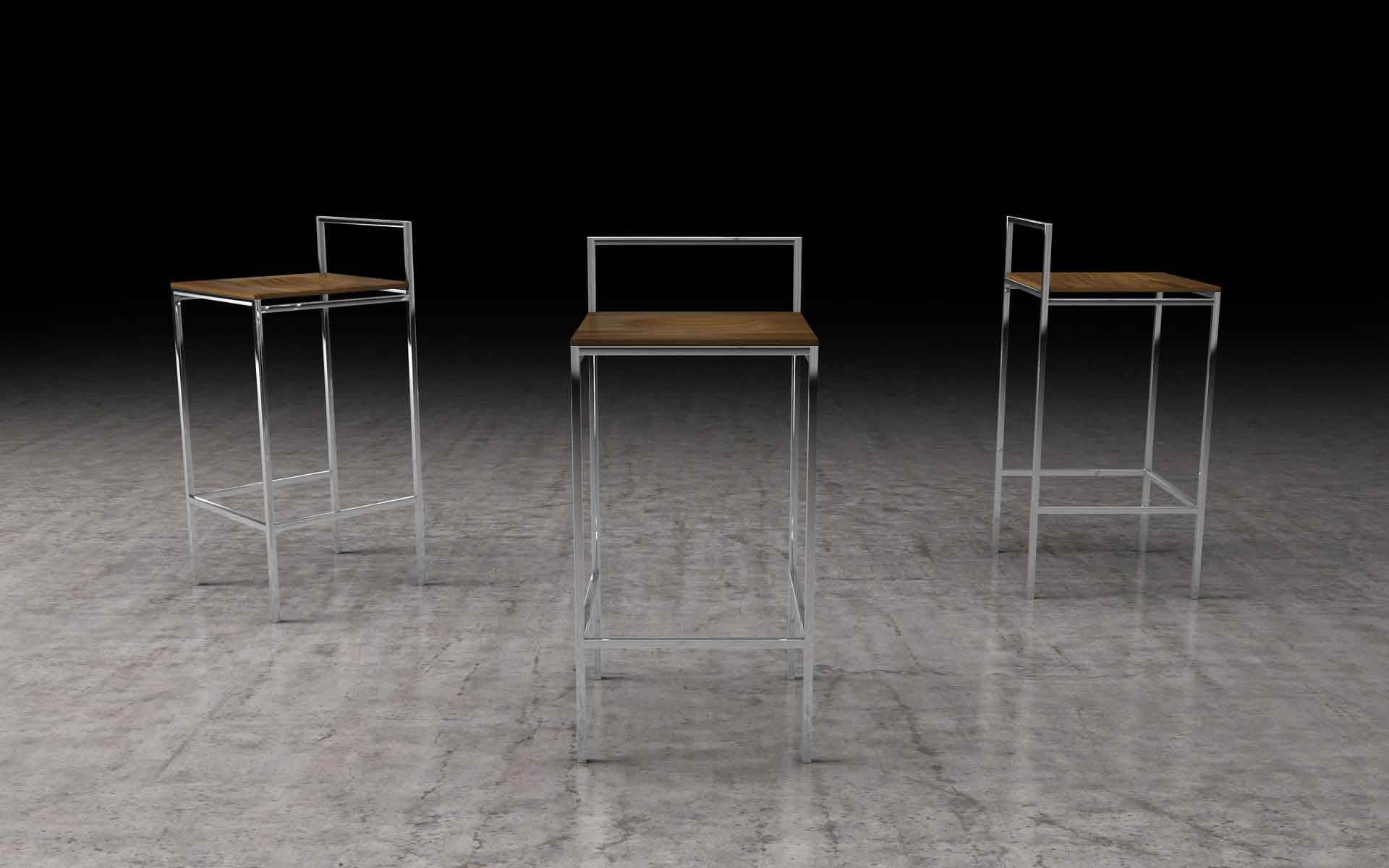 Udine Bar Stool Canaletto Walnut - Image 3