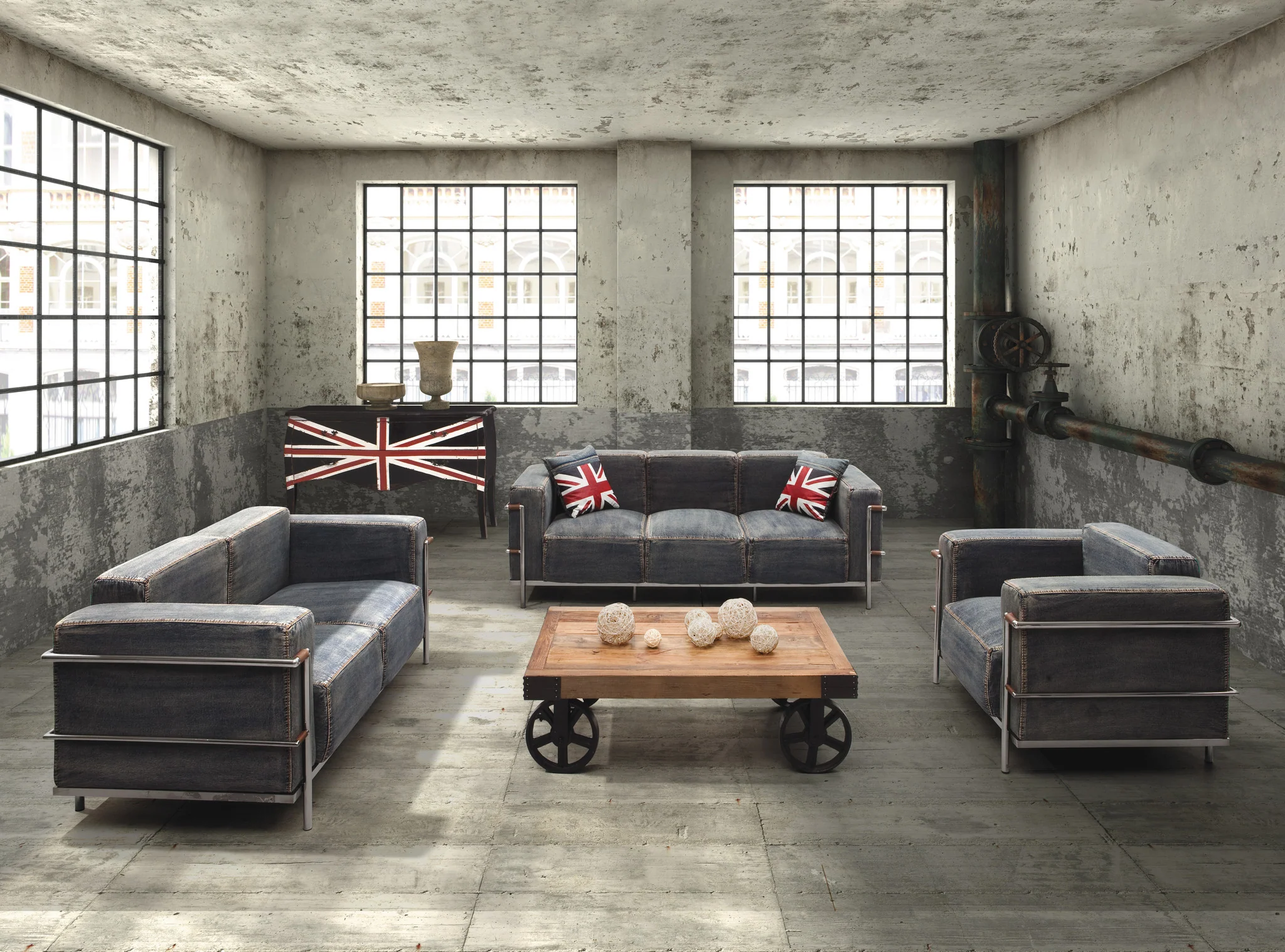 UK Large Cabinet Distressed Black - Image 4