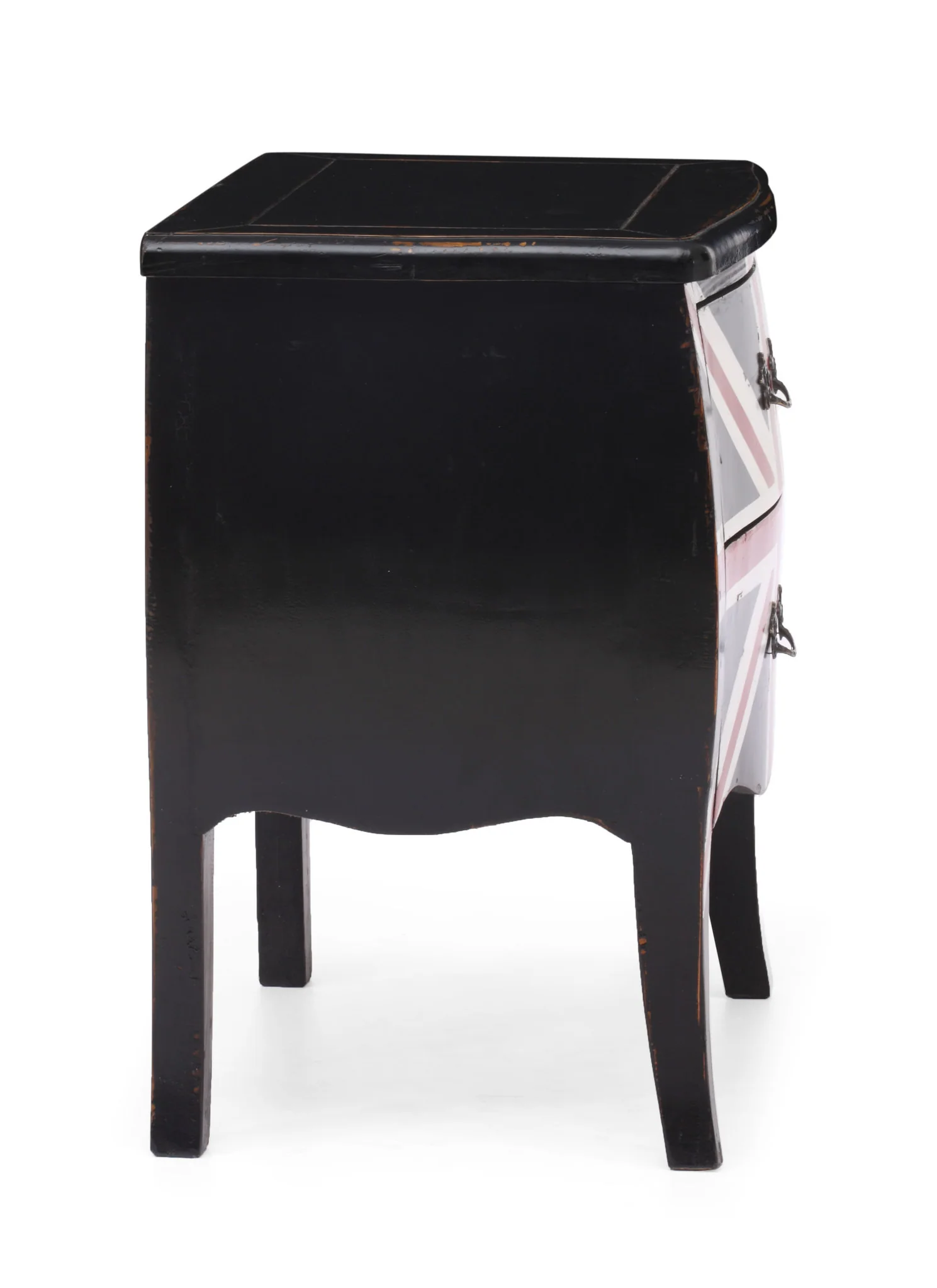 UK Small Cabinet Distressed Black - Image 2